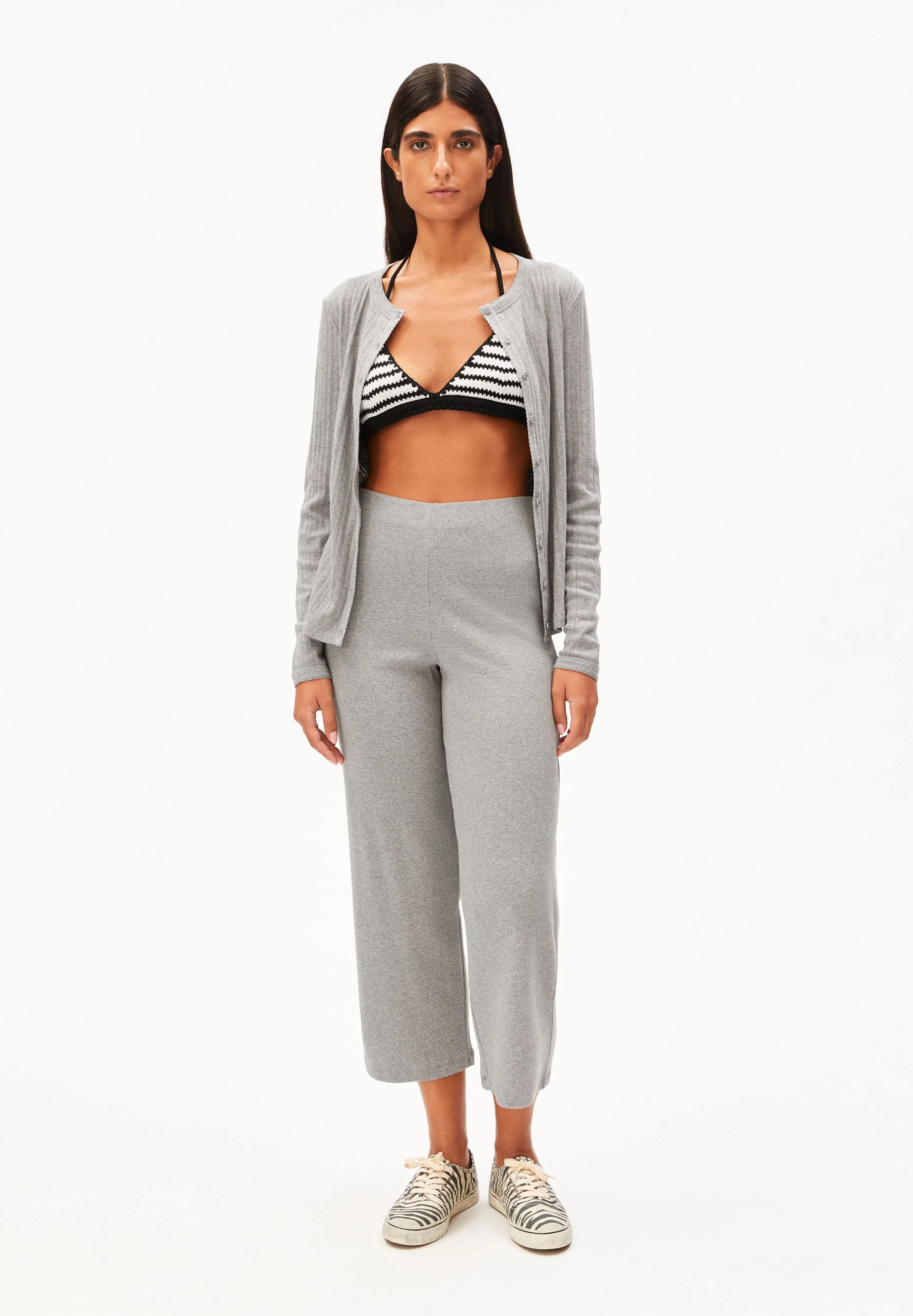 NIANAA RIPP-HOSE | silver melange - Image 5