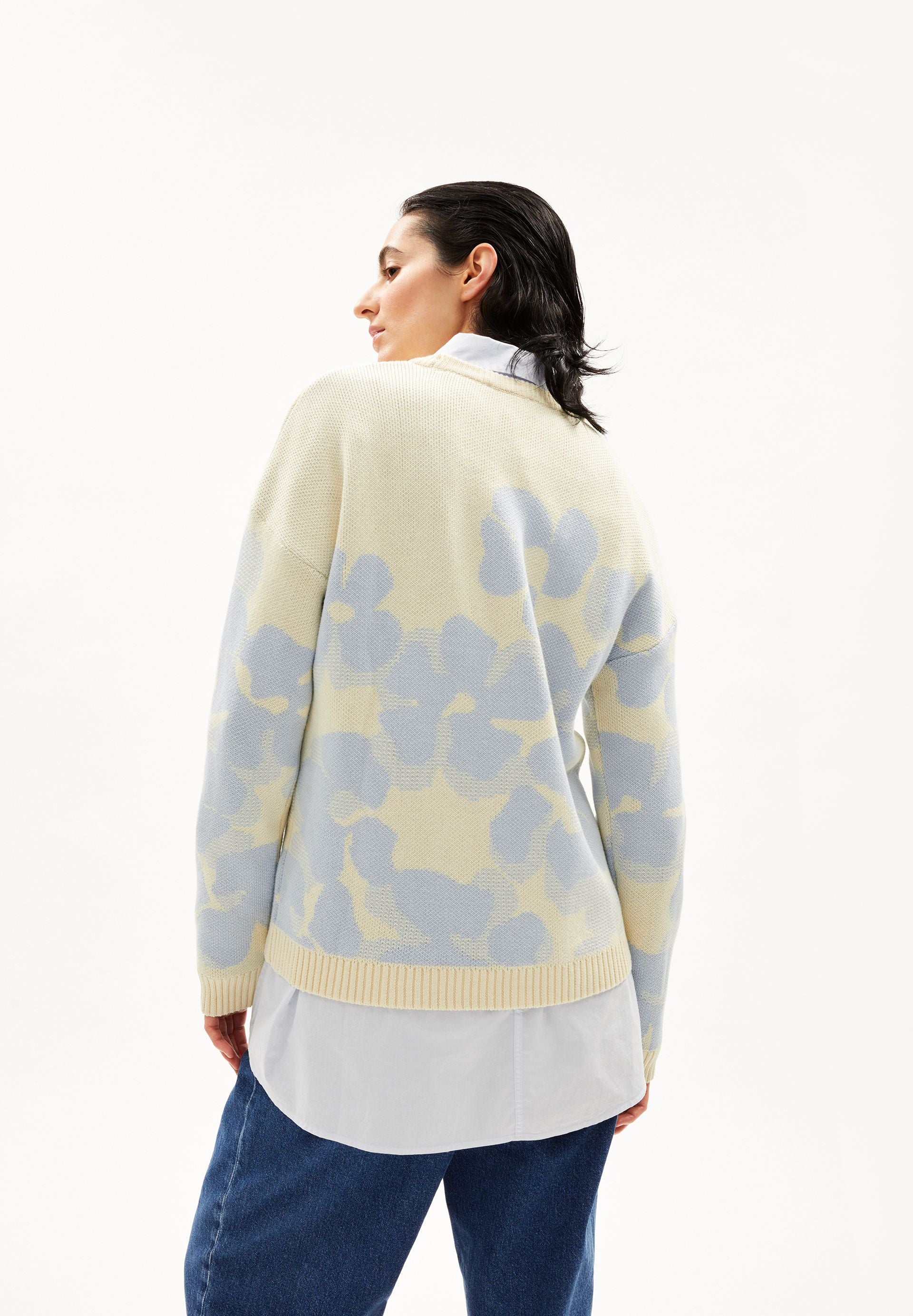 OLESSYAA AQUA FLORAL | oatmilk-morning sky - Image 2