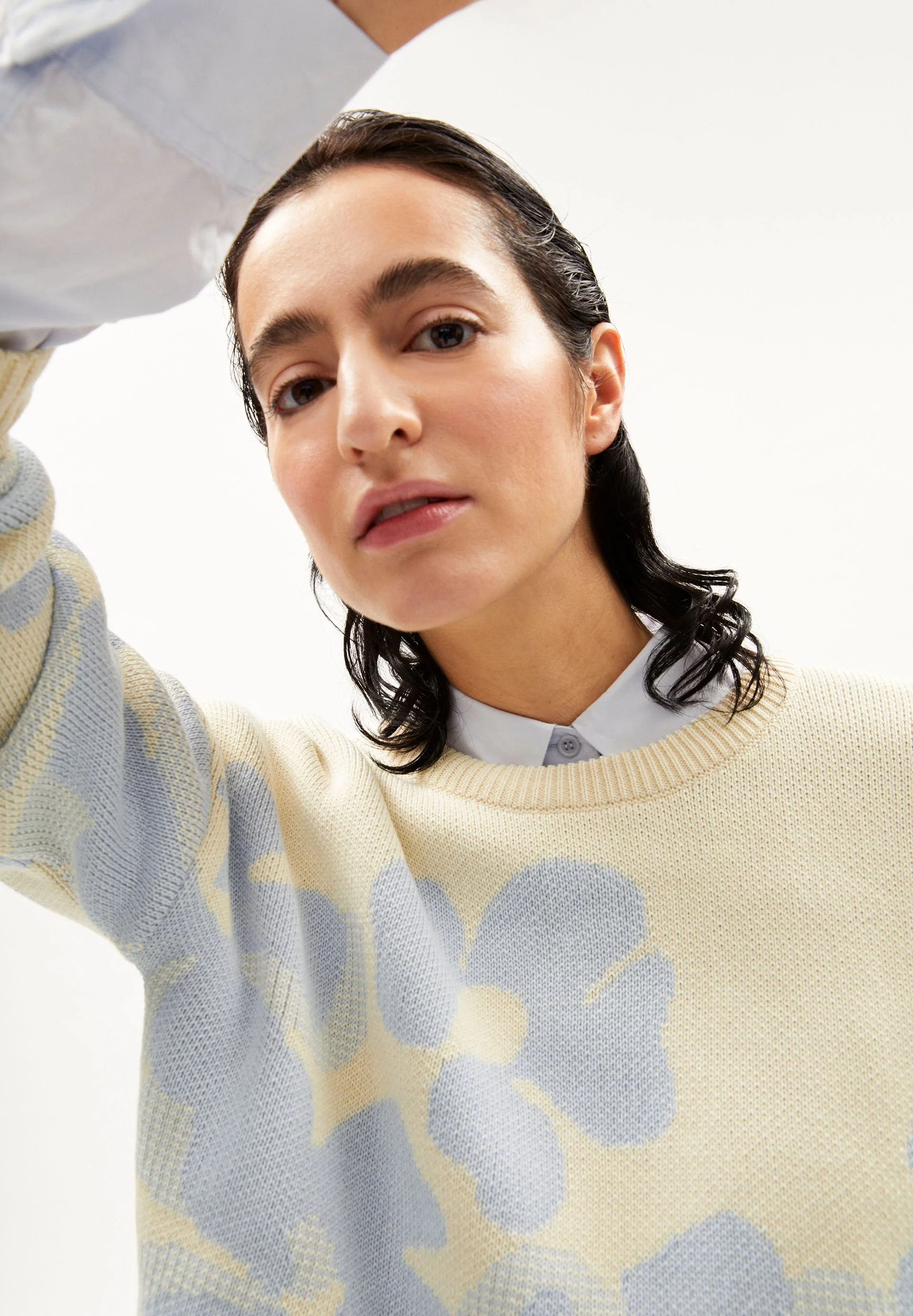 OLESSYAA AQUA FLORAL | oatmilk-morning sky - Image 3