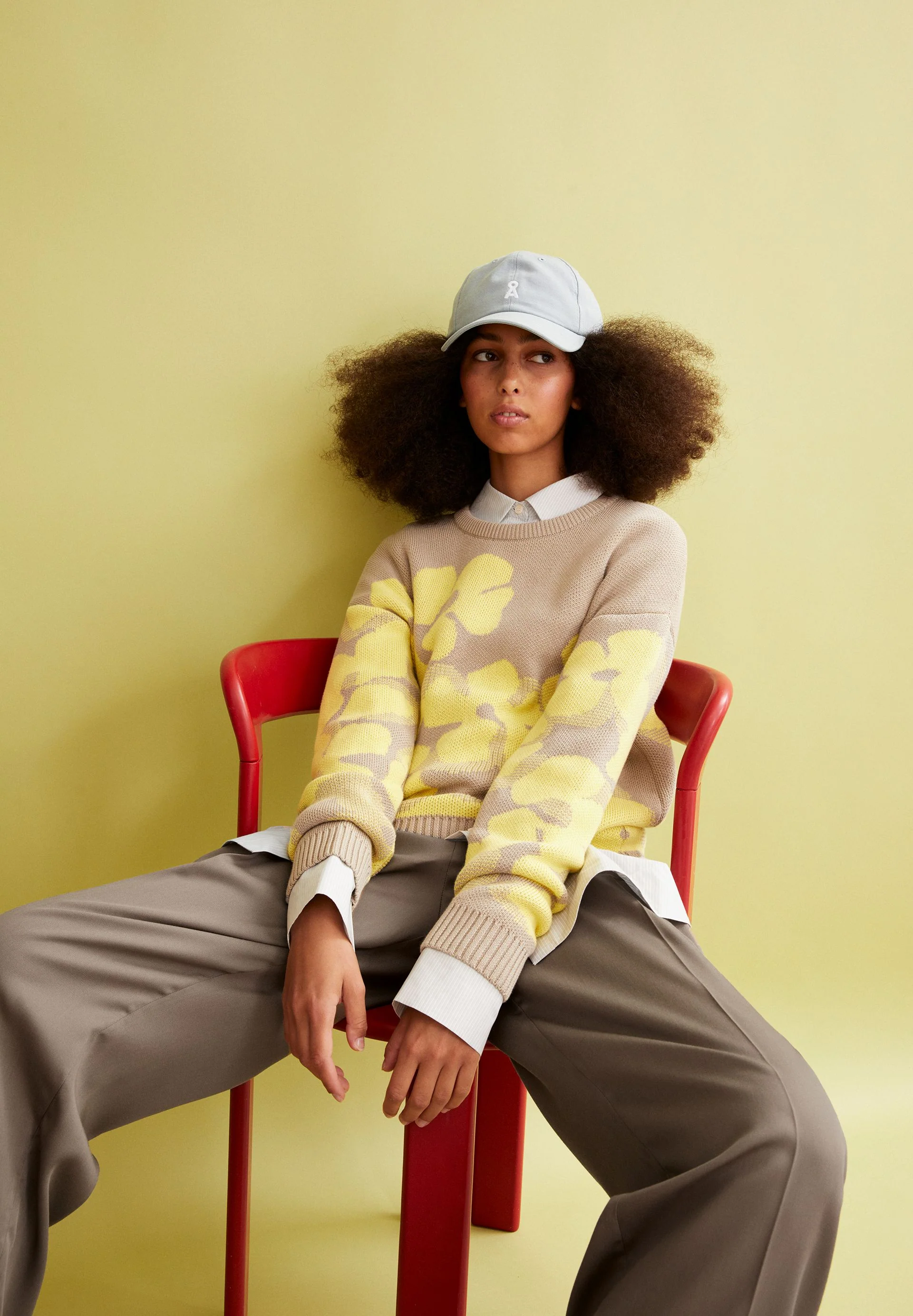 OLESSYAA AQUA FLORAL | sand stone-armedangels yellow light - Image 4