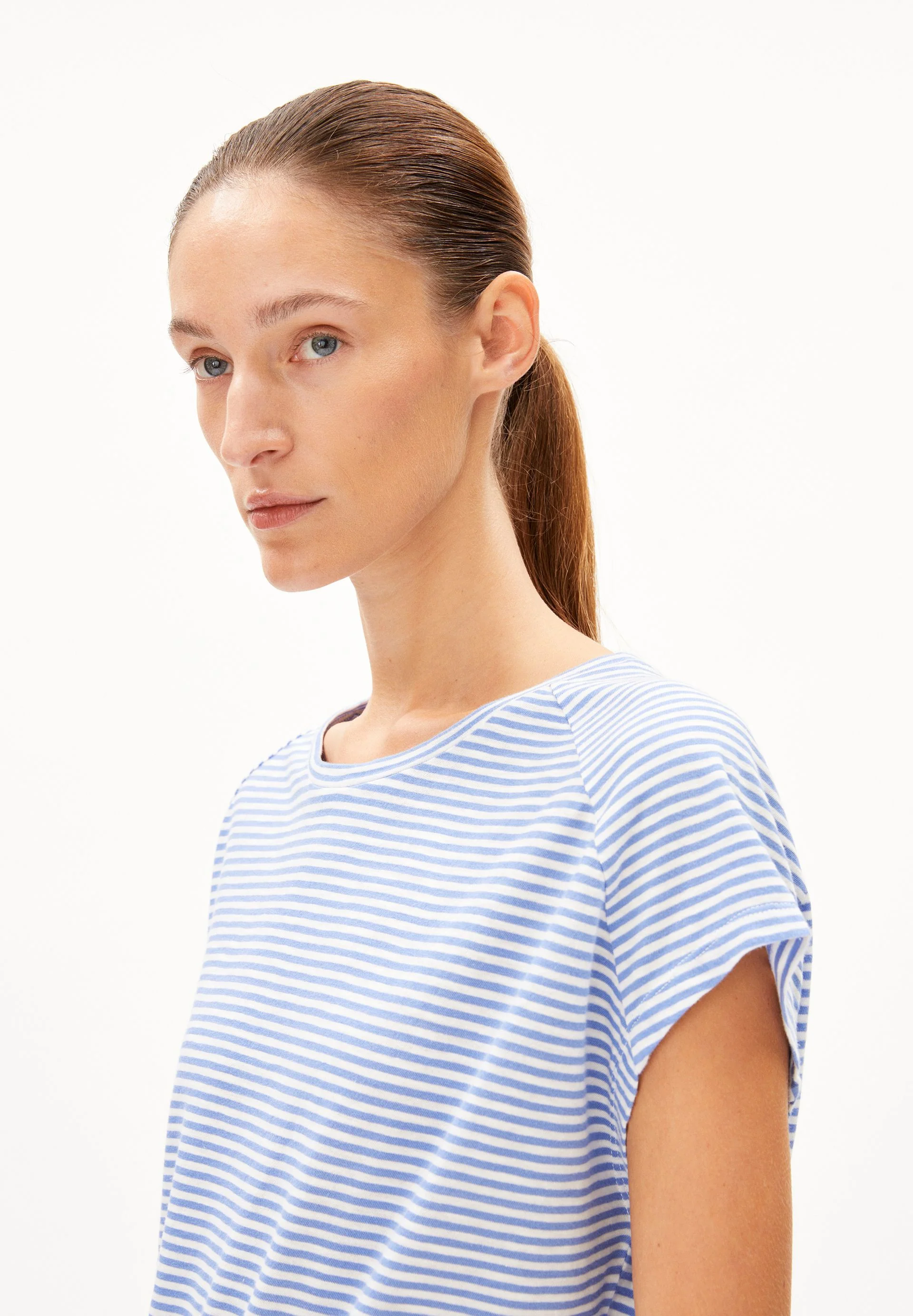ONELIAA LOVELY STRIPES T-SHIRT | blue bloom-oatmilk - Image 3