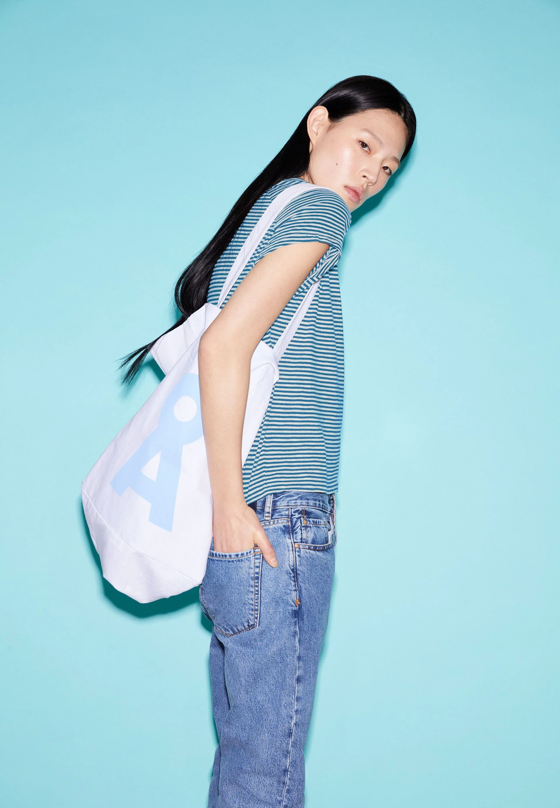 ONELIAA LOVELY STRIPES T-SHIRT | blueniverse-light desert - Image 4