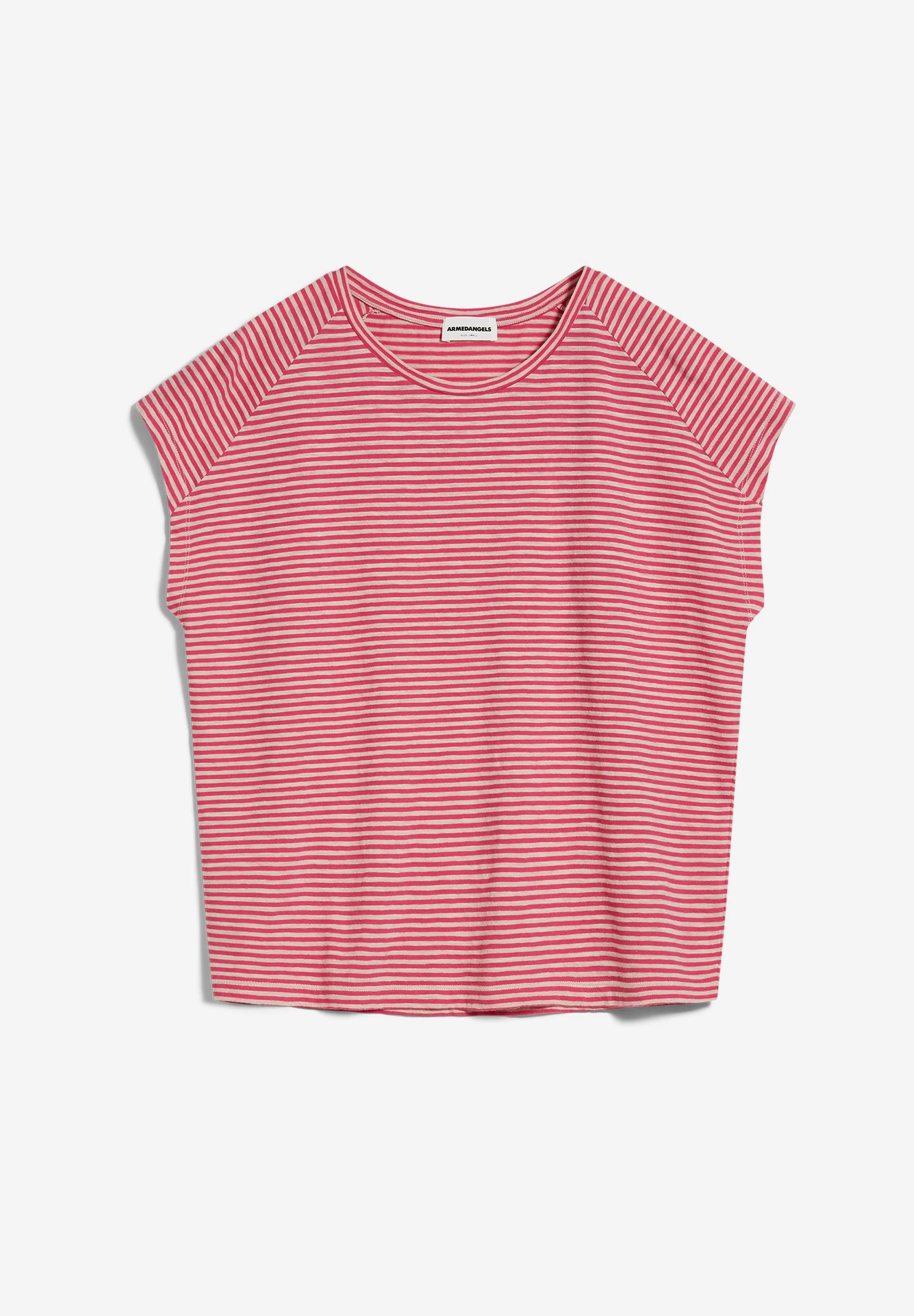 ONELIAA LOVELY STRIPES T-SHIRT | bright raspberry-light desert - Image 6