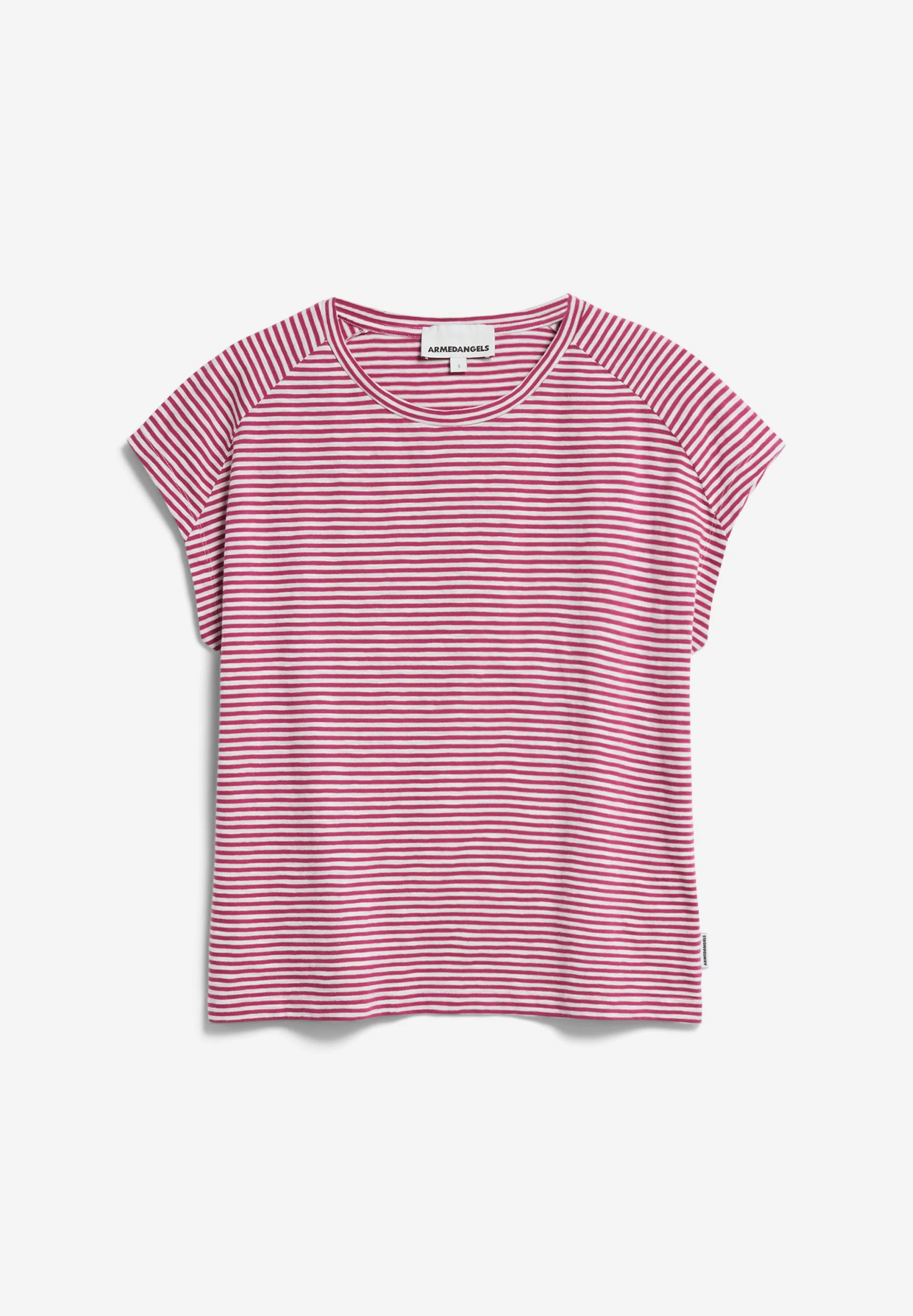 ONELIAA LOVELY STRIPES T-SHIRT | crushed berry-oatmilk - Image 6