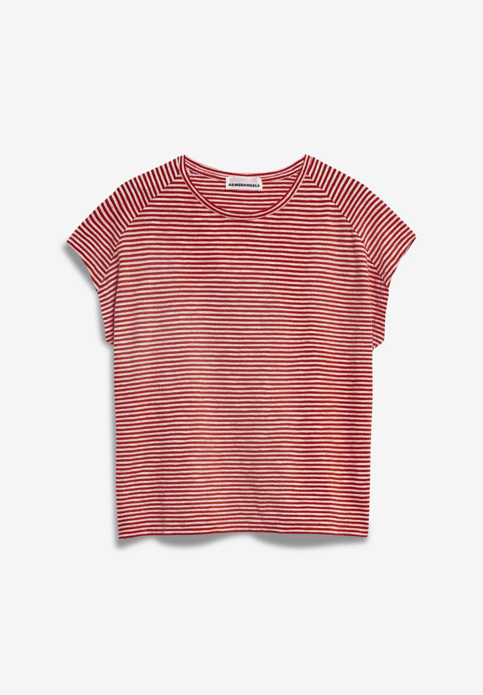 ONELIAA LOVELY STRIPES T-SHIRT | dark crimson-oatmilk - Image 6