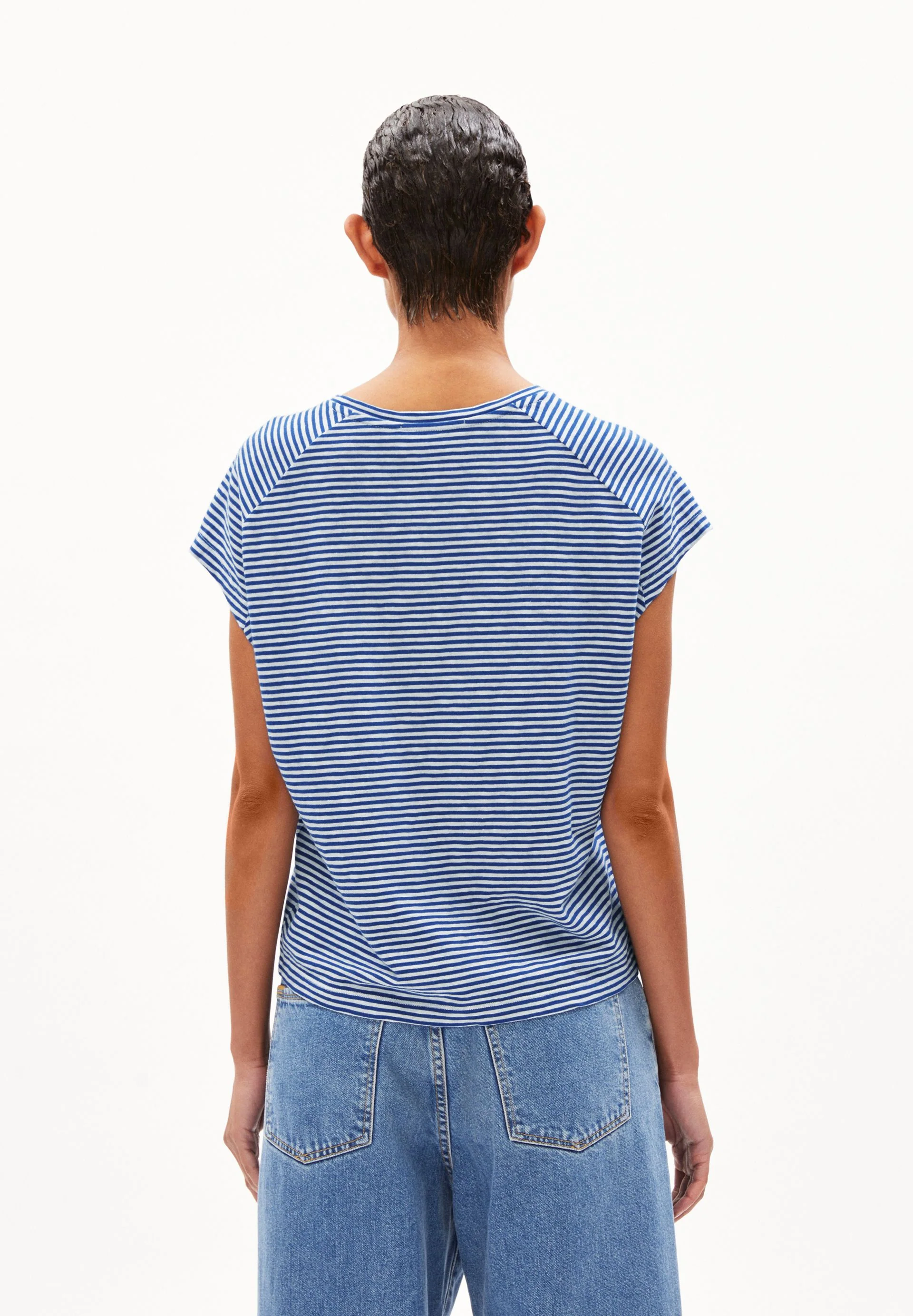 ONELIAA LOVELY STRIPES T-SHIRT | dynamo blue-oatmilk - Image 2