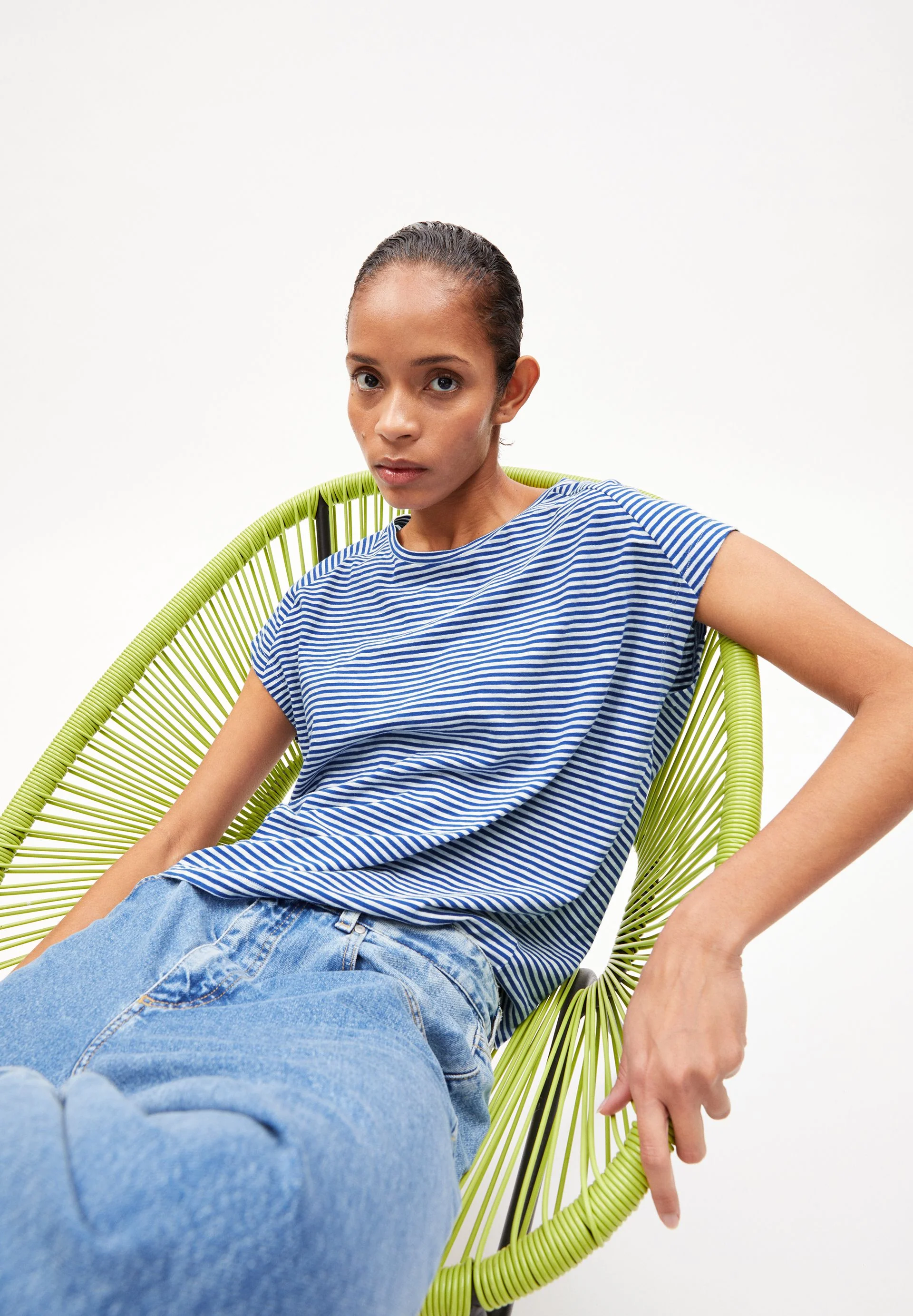 ONELIAA LOVELY STRIPES T-SHIRT | dynamo blue-oatmilk - Image 4