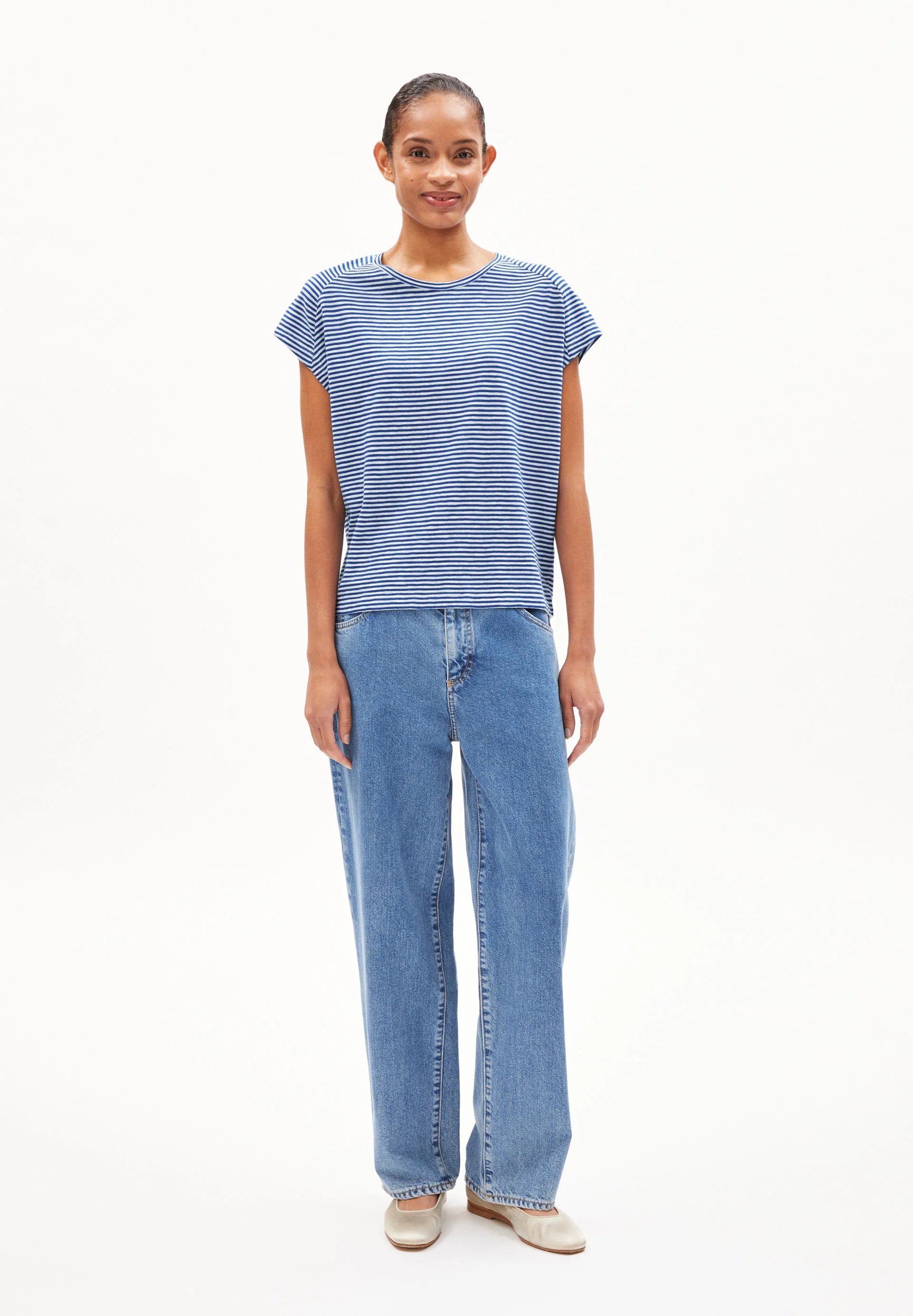 ONELIAA LOVELY STRIPES T-SHIRT | dynamo blue-oatmilk - Image 5