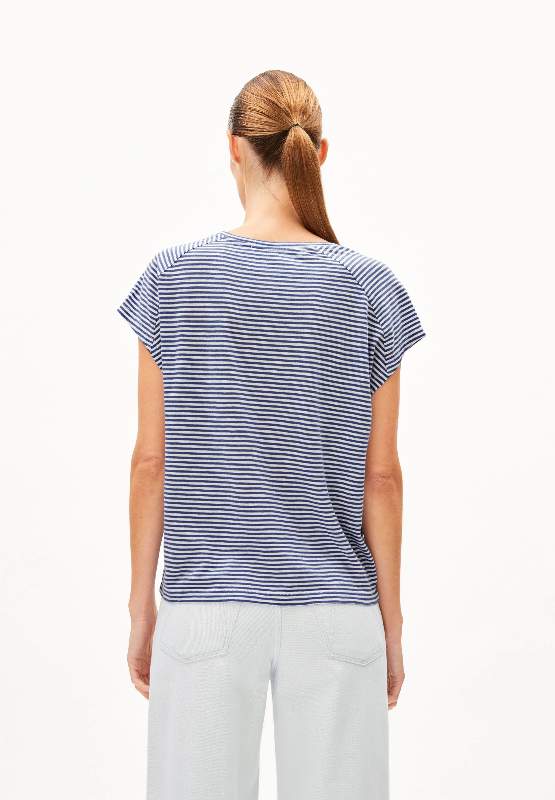 ONELIAA LOVELY STRIPES T-SHIRT | faded indigo-oatmilk - Image 2
