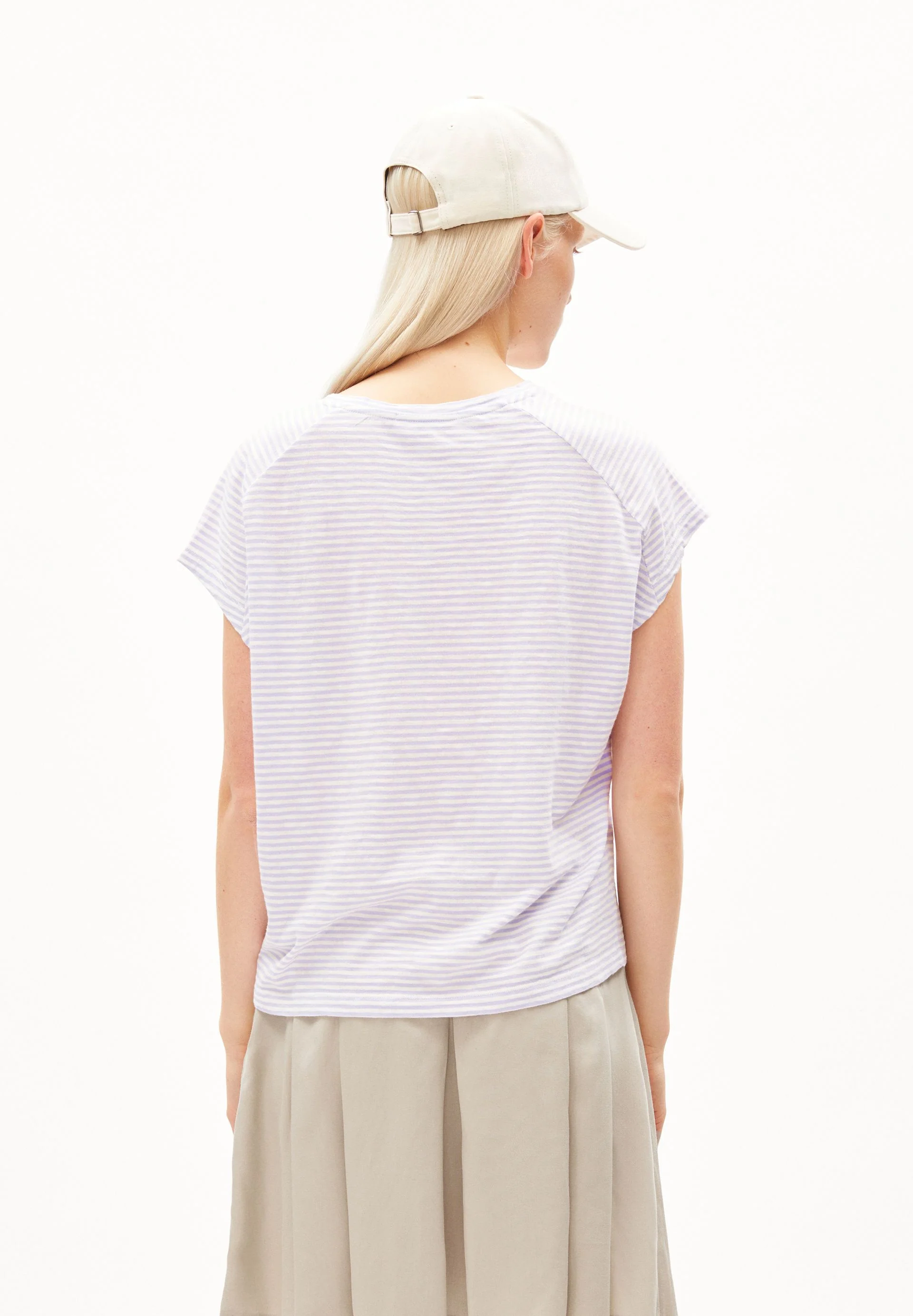 ONELIAA LOVELY STRIPES T-SHIRT | lavender light-oatmilk - Image 2