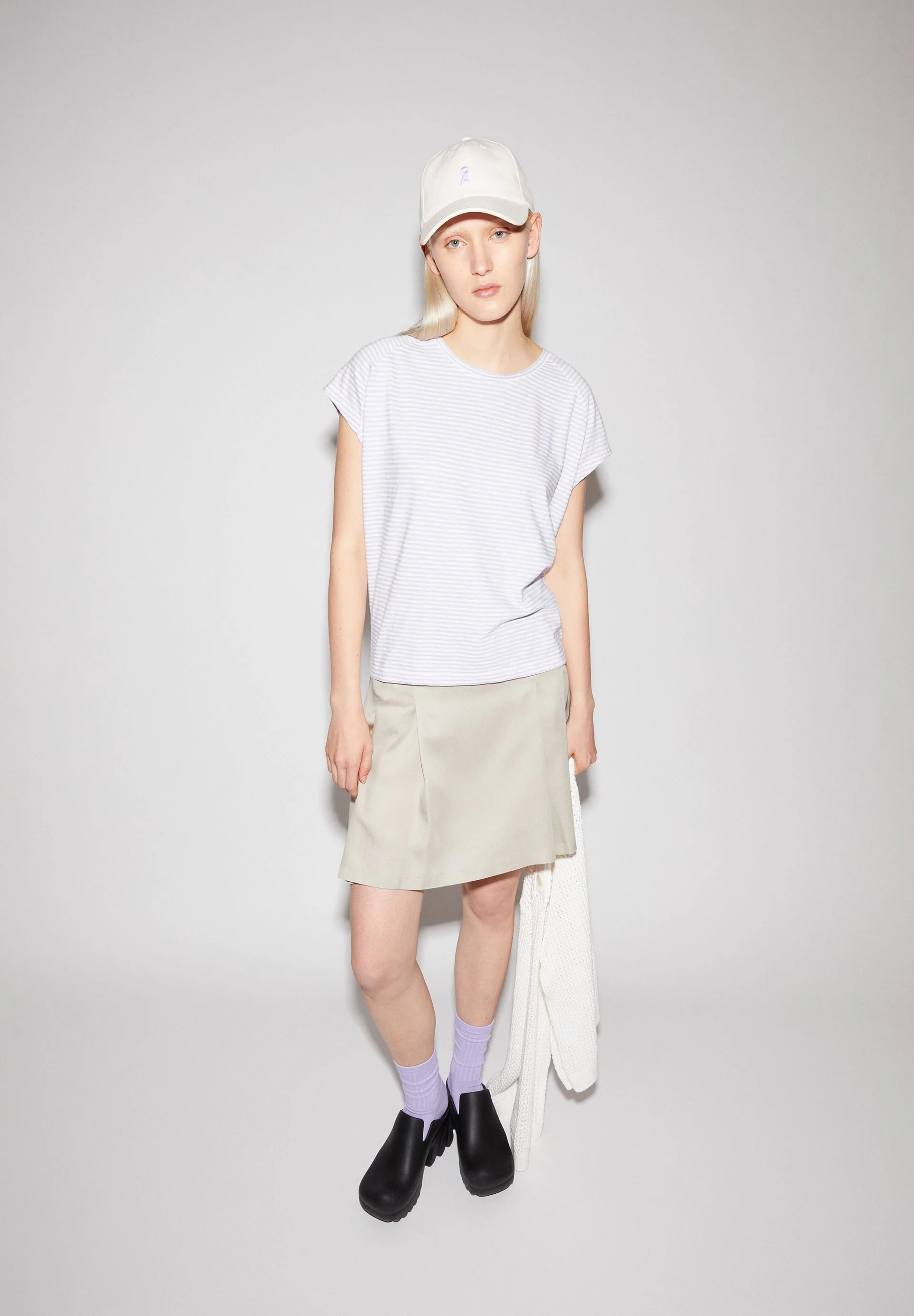 ONELIAA LOVELY STRIPES T-SHIRT | lavender light-oatmilk - Image 4
