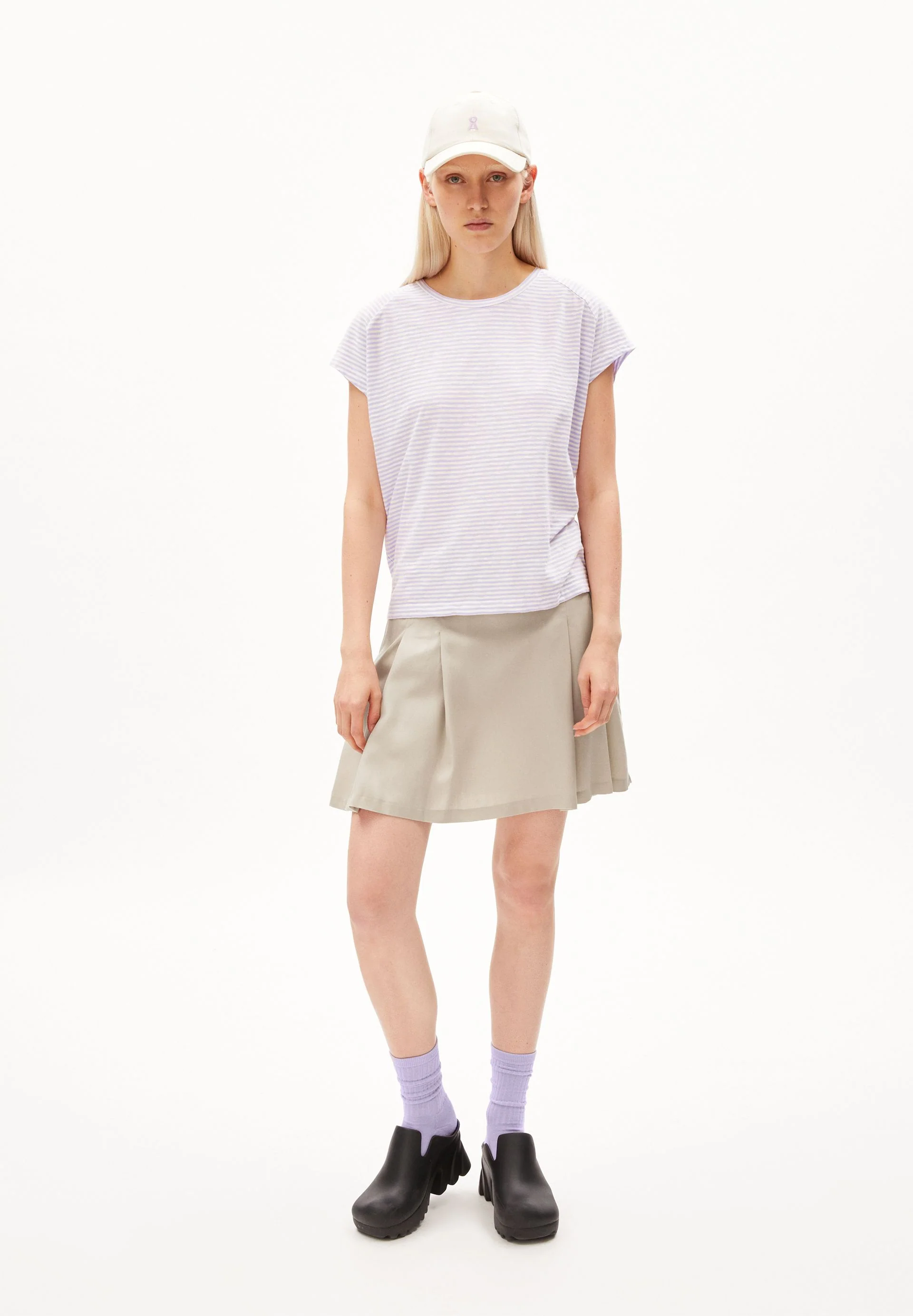 ONELIAA LOVELY STRIPES T-SHIRT | lavender light-oatmilk - Image 5
