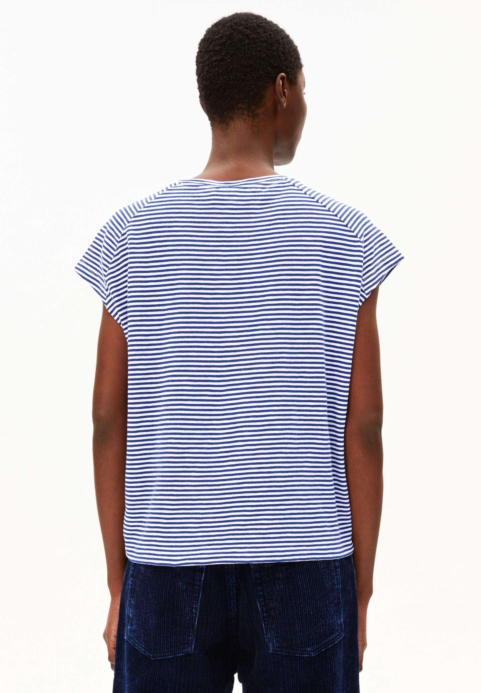 ONELIAA LOVELY STRIPES T-SHIRT | oatmilk-blue noon - Image 2