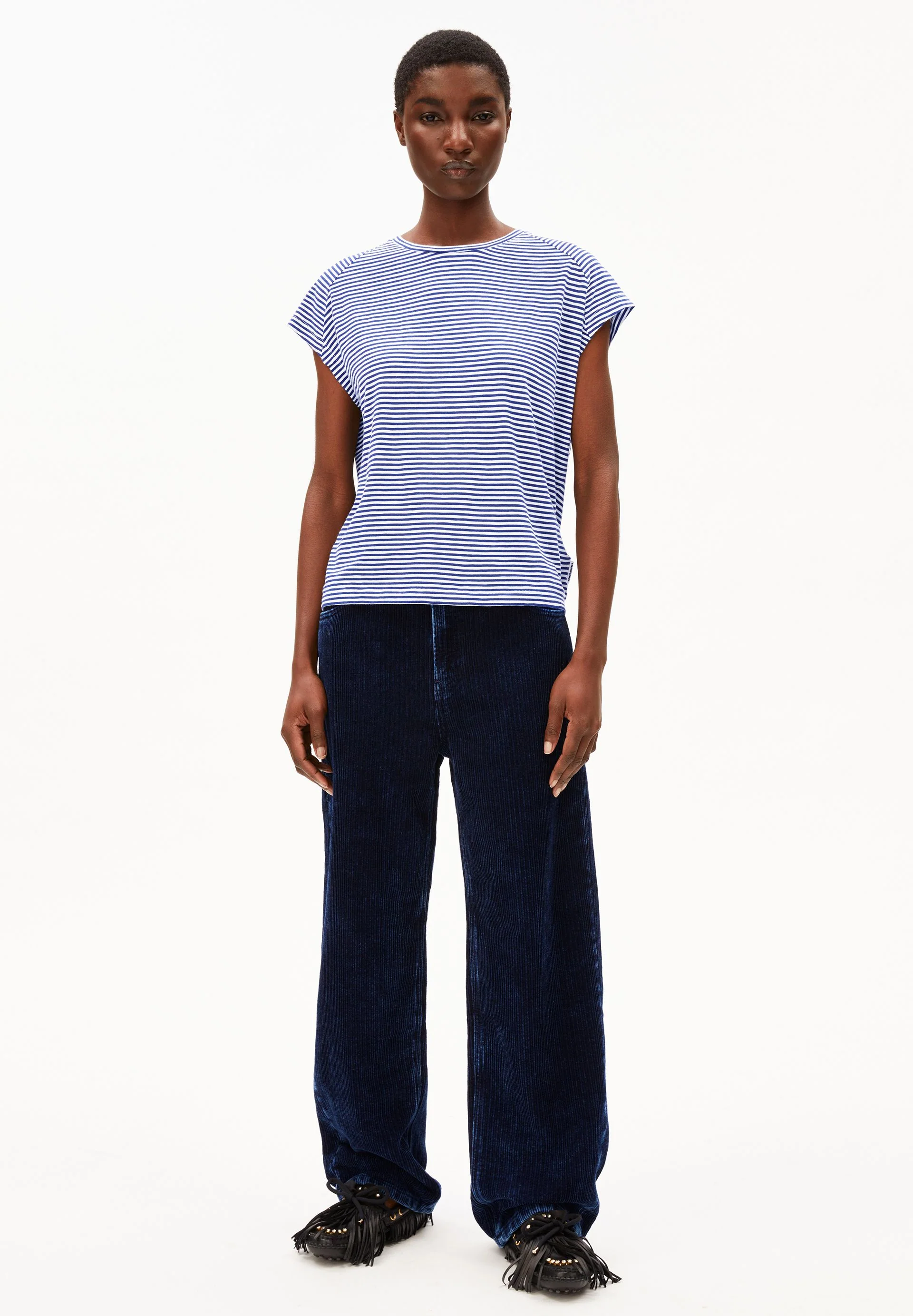 ONELIAA LOVELY STRIPES T-SHIRT | oatmilk-blue noon - Image 5