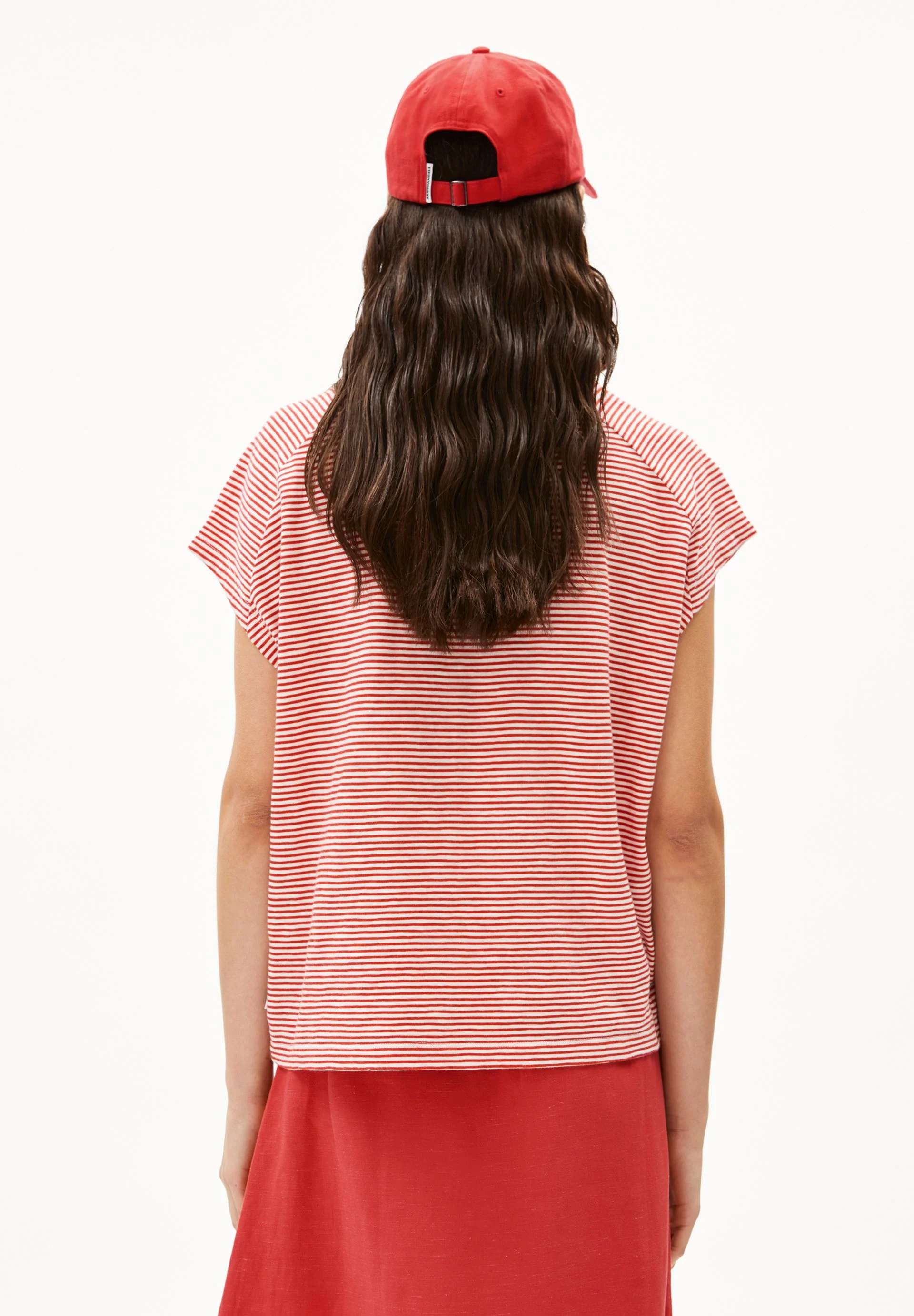 ONELIAA LOVELY STRIPES T-SHIRT | oatmilk-coral blush - Image 2