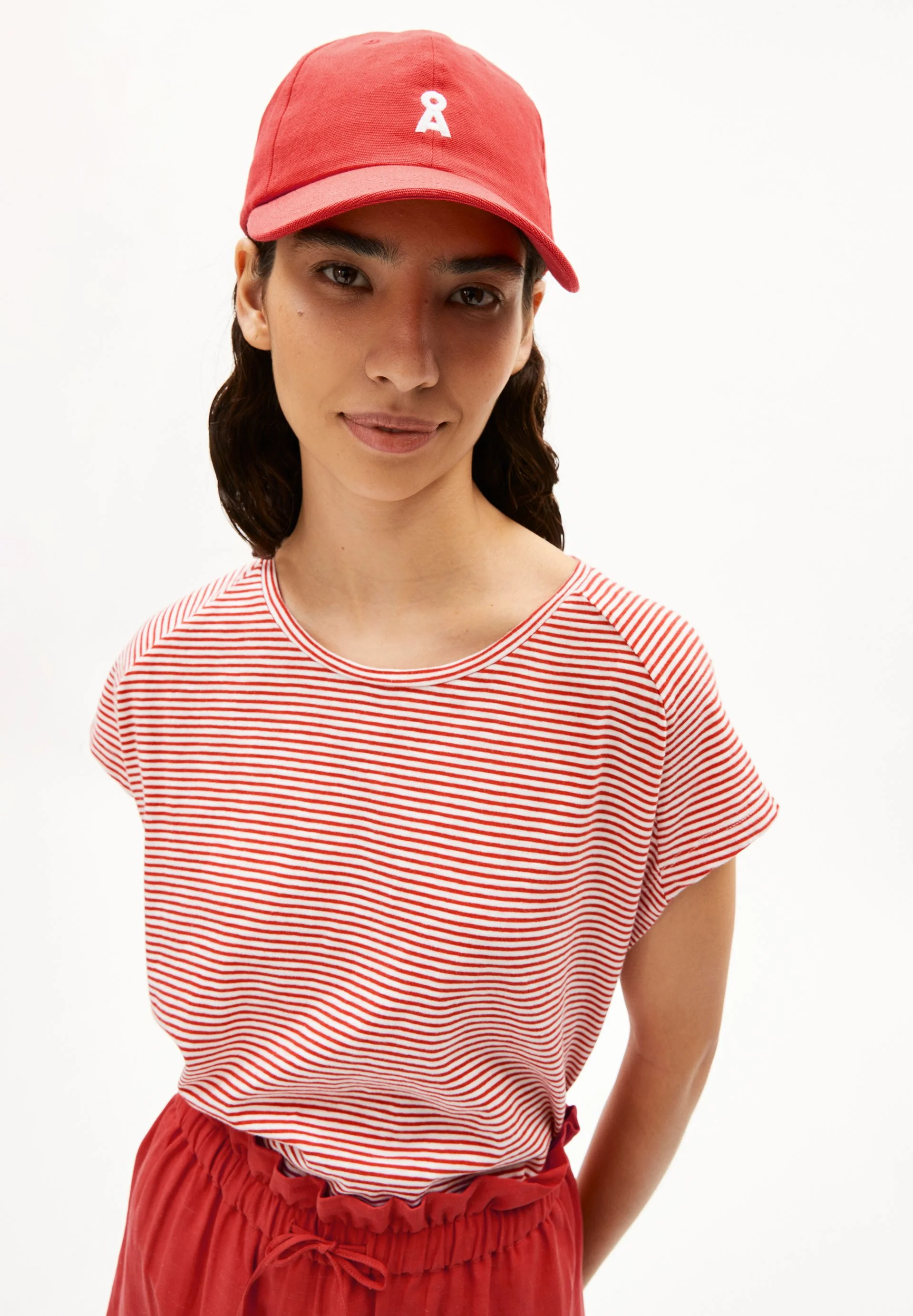 ONELIAA LOVELY STRIPES T-SHIRT | oatmilk-coral blush - Image 3