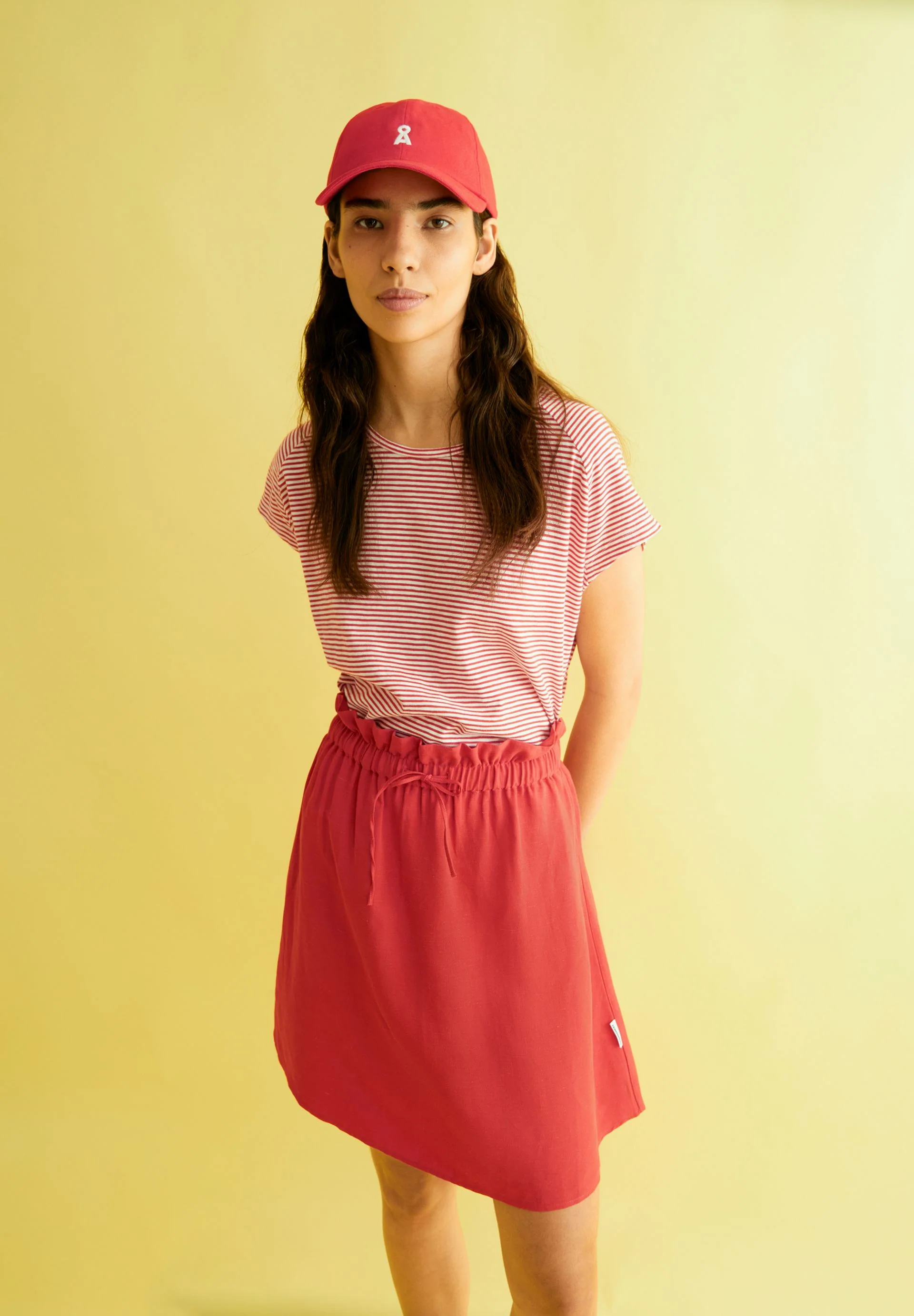 ONELIAA LOVELY STRIPES T-SHIRT | oatmilk-coral blush - Image 4