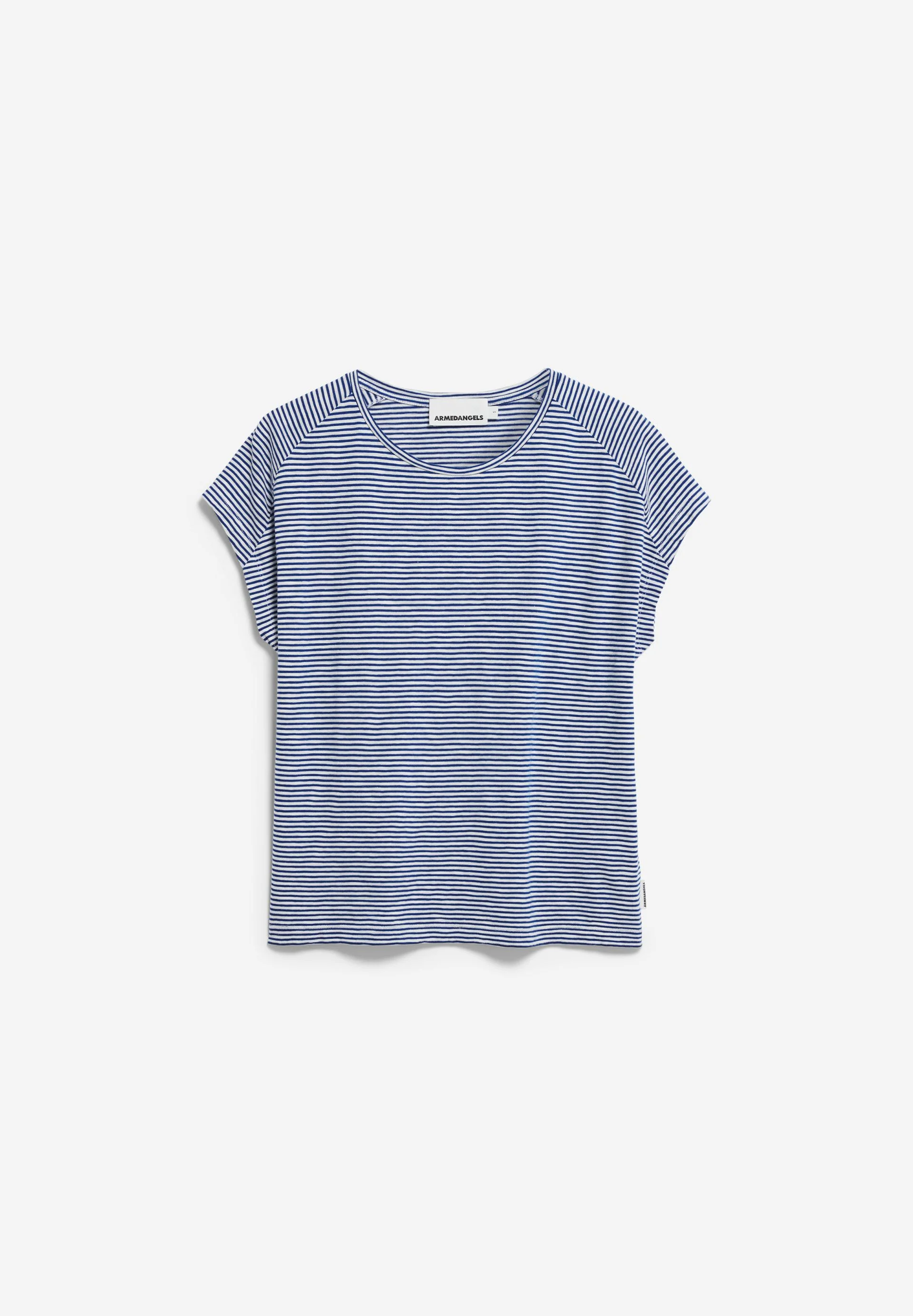 ONELIAA LOVELY STRIPES T-SHIRT | oatmilk-lapis blue - Image 6