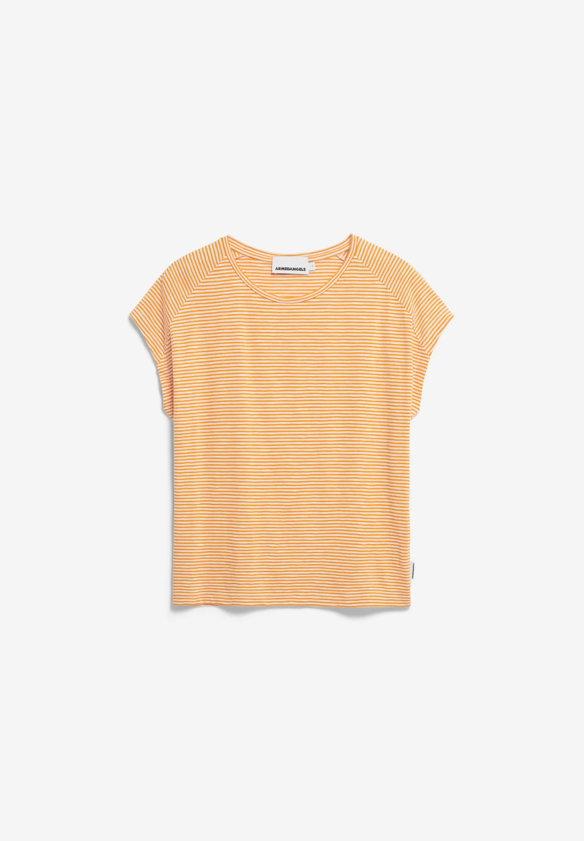 ONELIAA LOVELY STRIPES T-SHIRT | oatmilk-light tangerine - Image 6
