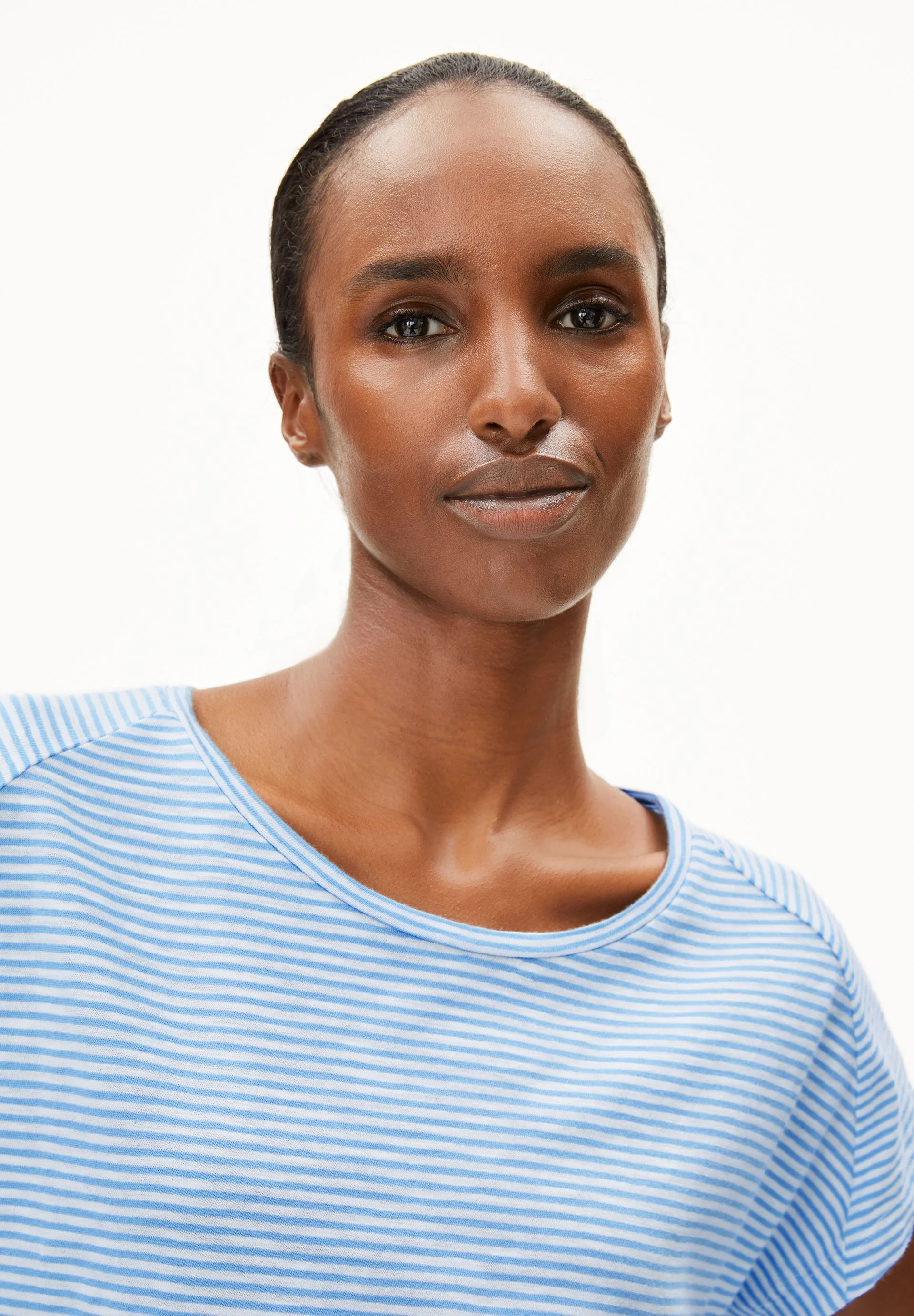 ONELIAA LOVELY STRIPES T-SHIRT | oatmilk-silky blue - Image 3
