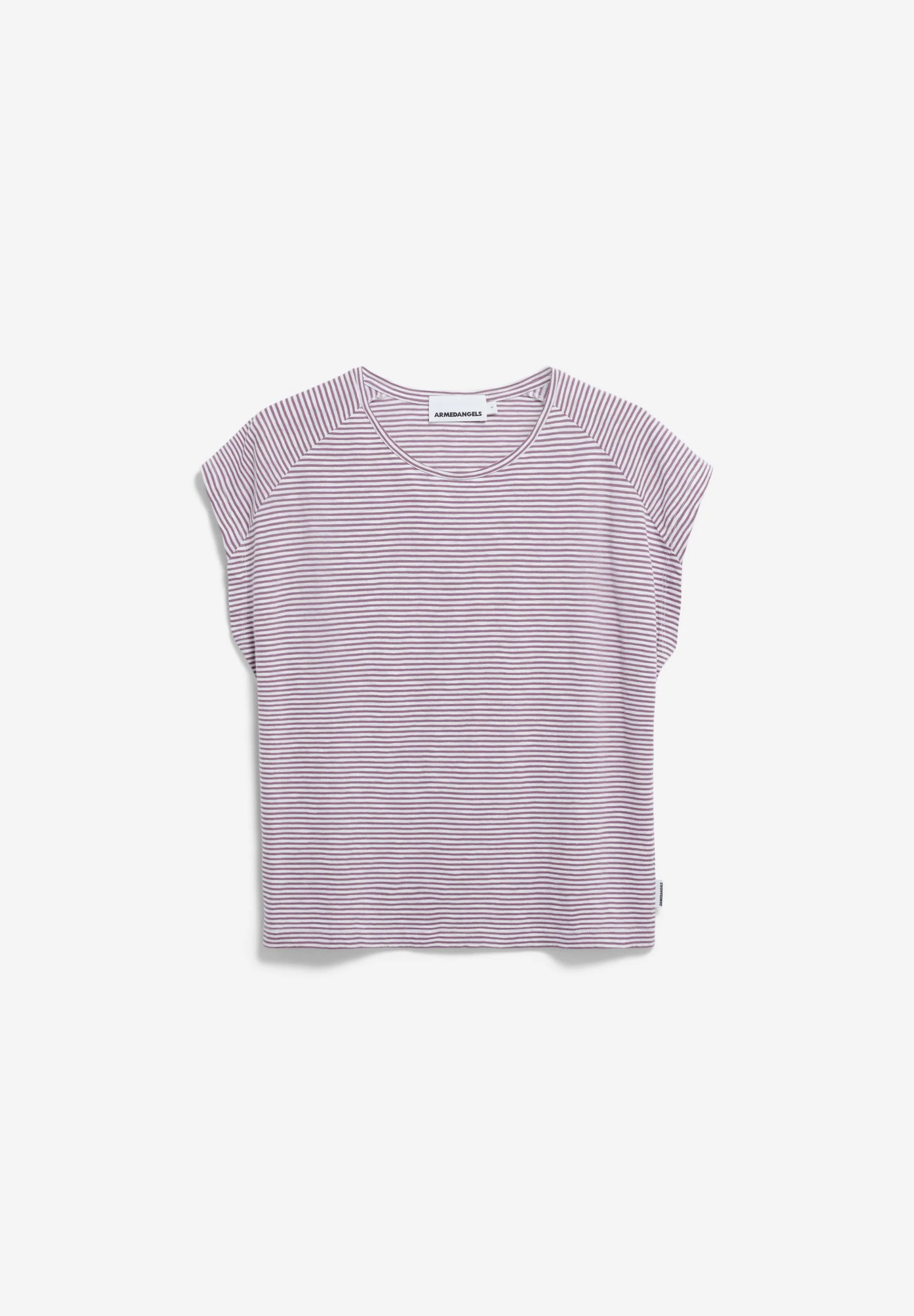 ONELIAA LOVELY STRIPES T-SHIRT | oatmilk-sunset sky - Image 6