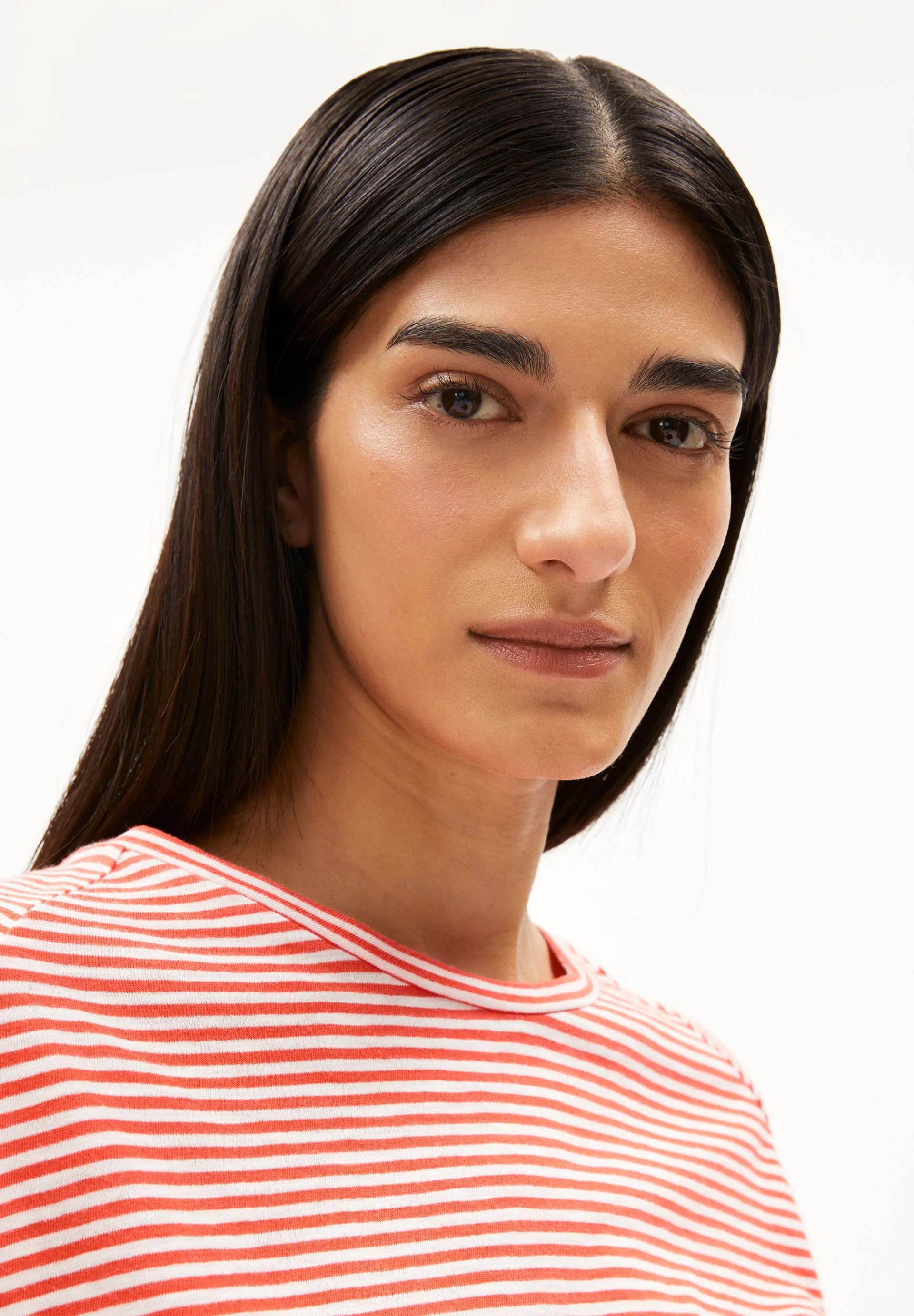 ONELIAA LOVELY STRIPES T-SHIRT | poppy red-oatmilk - Image 3
