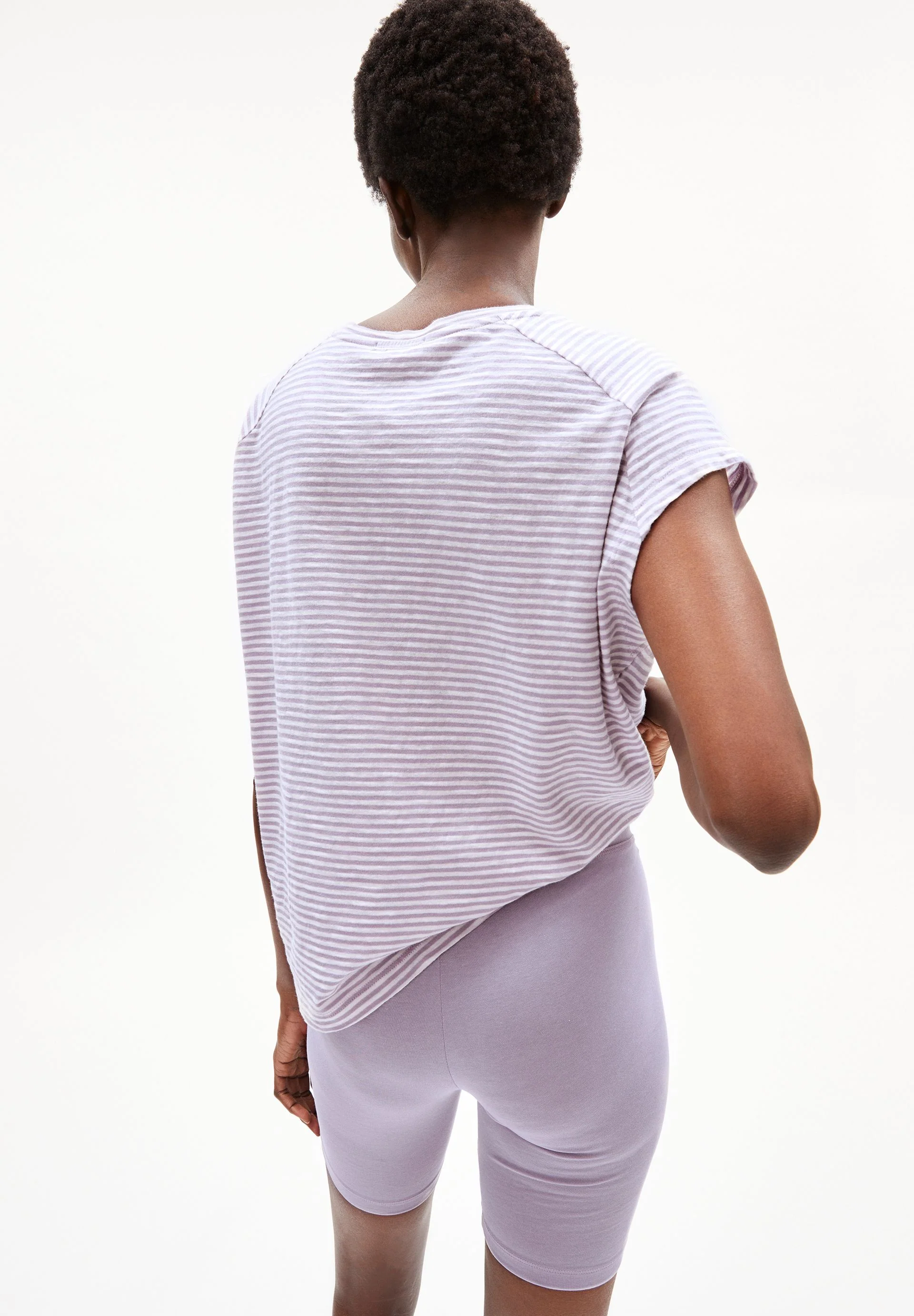 ONELIAA LOVELY STRIPES T-SHIRT | purple noise-oatmilk - Image 2