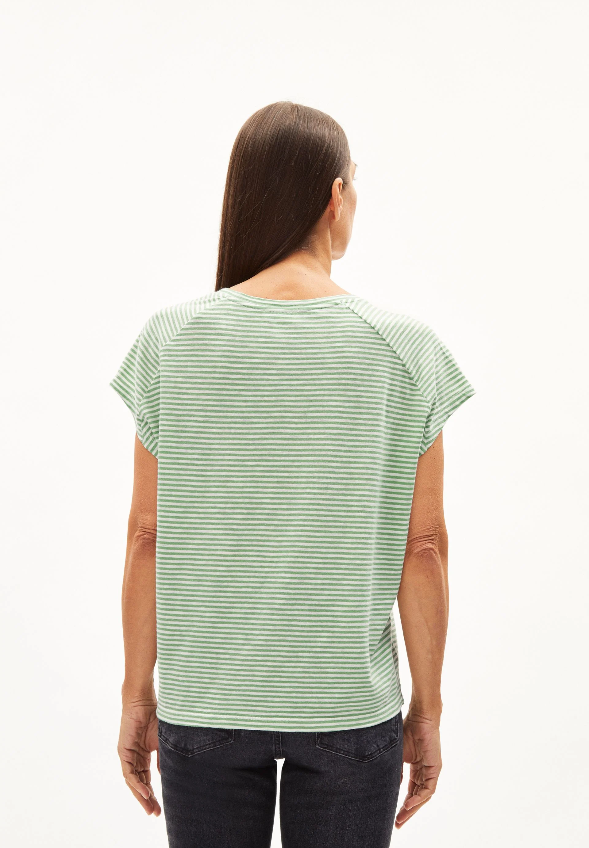 ONELIAA LOVELY STRIPES T-SHIRT | smith green-oatmilk - Image 2