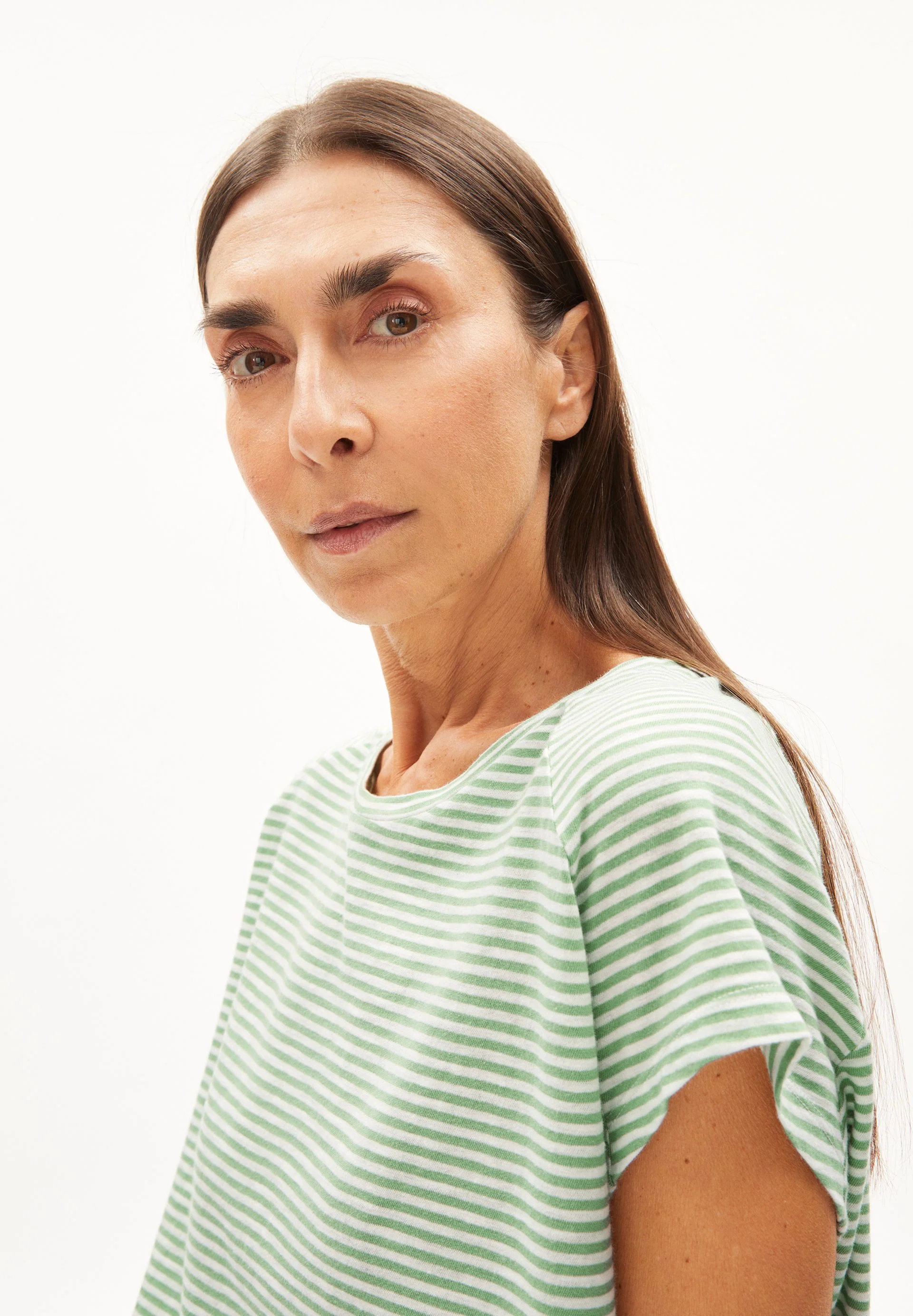 ONELIAA LOVELY STRIPES T-SHIRT | smith green-oatmilk - Image 3