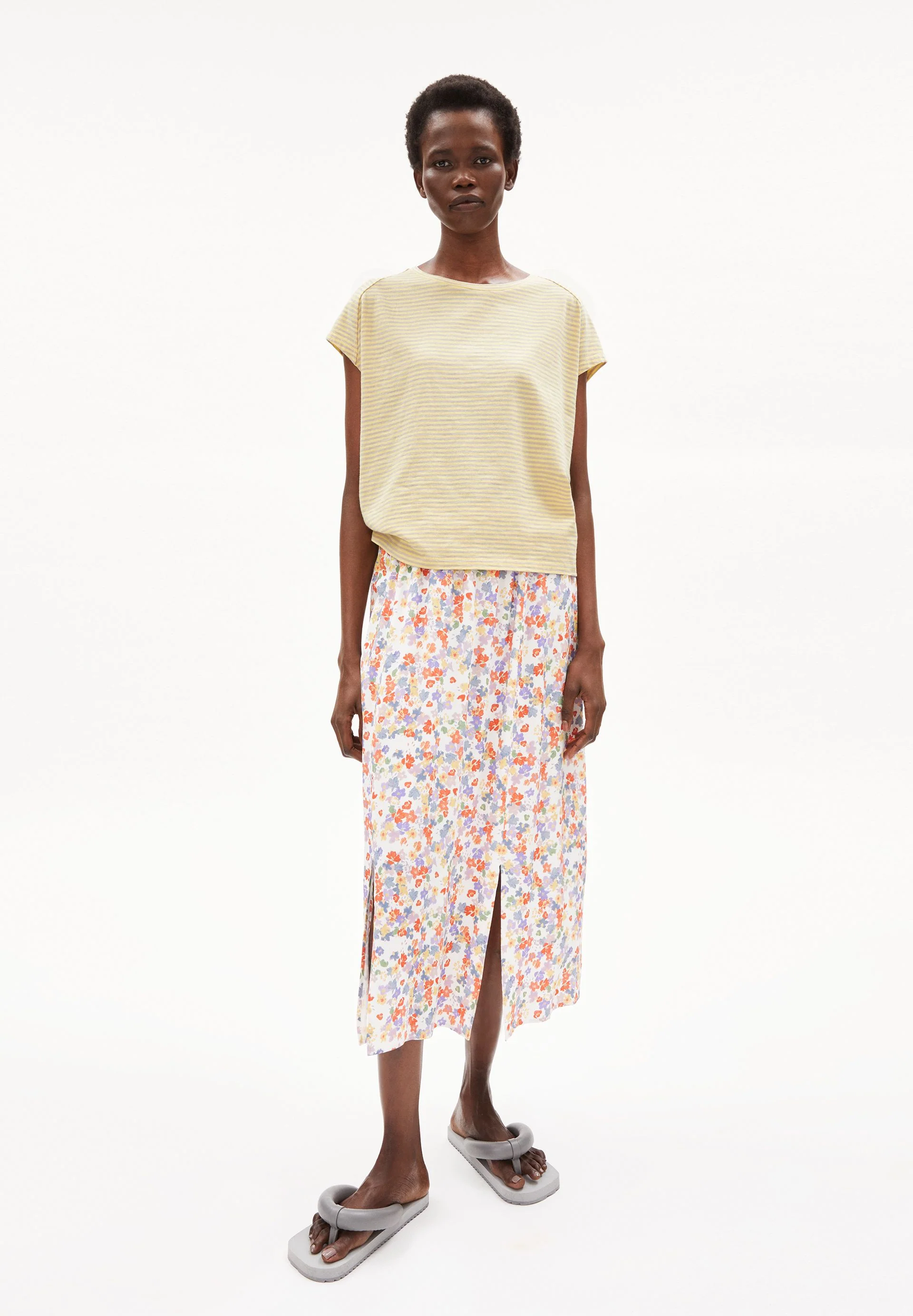 ONELIAA LOVELY STRIPES T-SHIRT | straw-light desert - Image 5