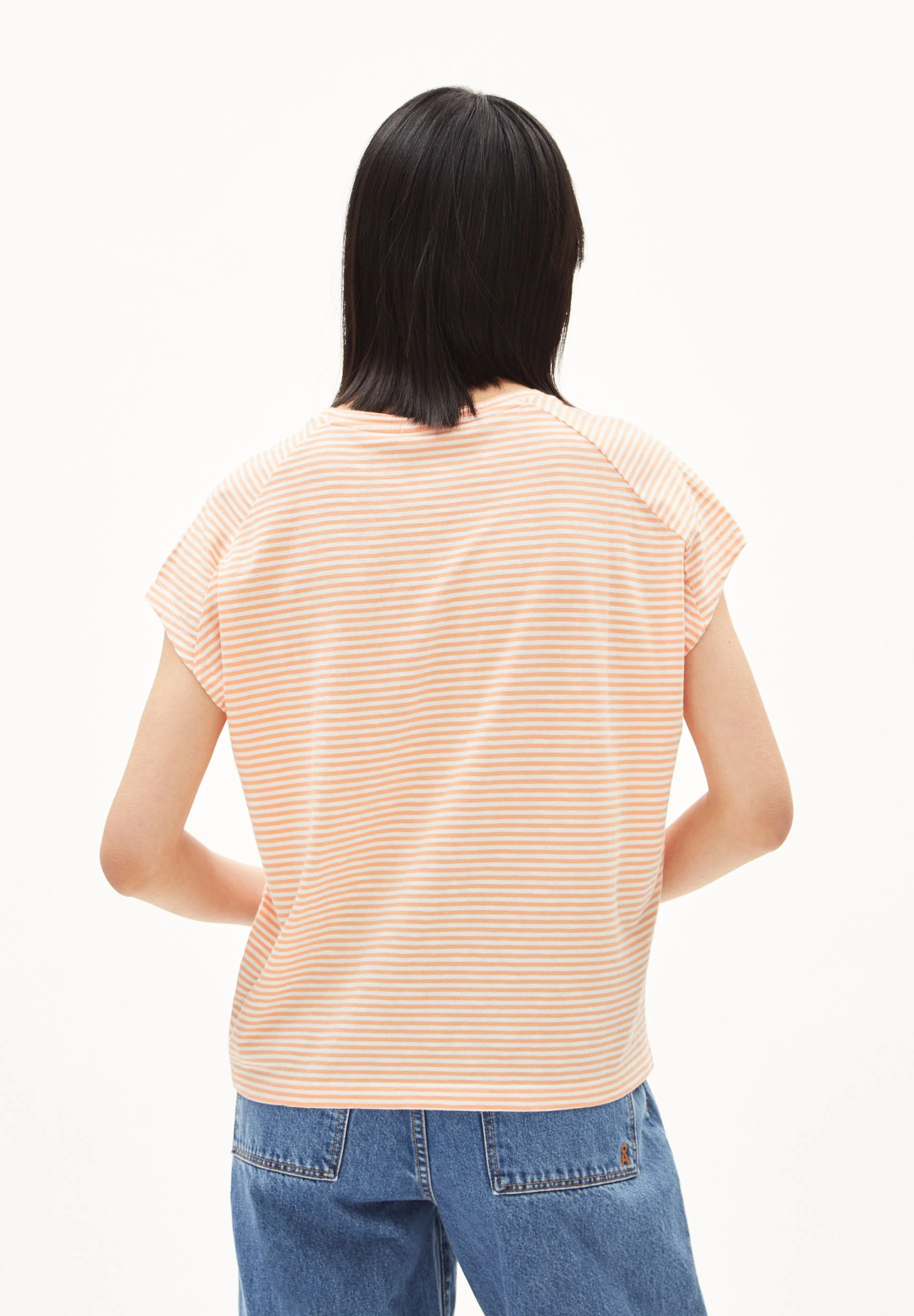ONELIAA LOVELY STRIPES T-SHIRT | warm peach-oatmilk - Image 2