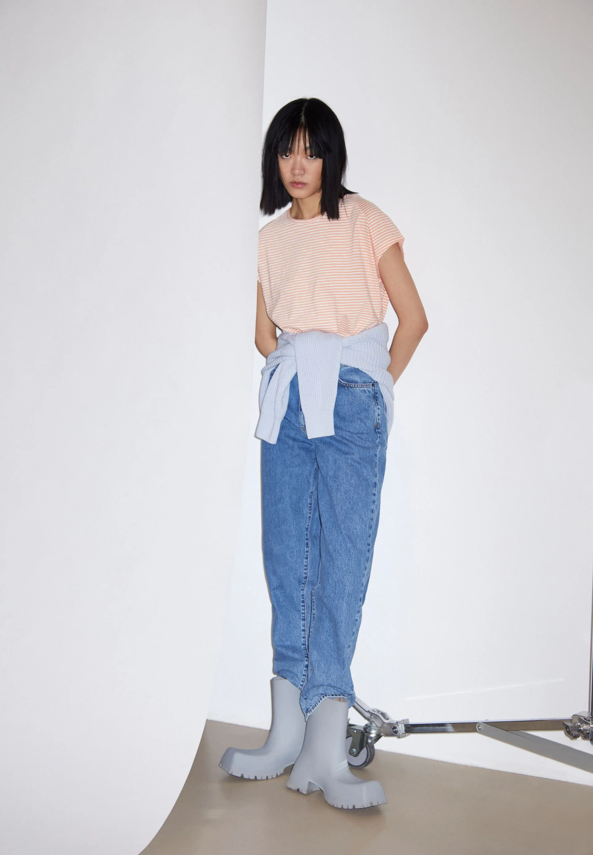 ONELIAA LOVELY STRIPES T-SHIRT | warm peach-oatmilk - Image 4