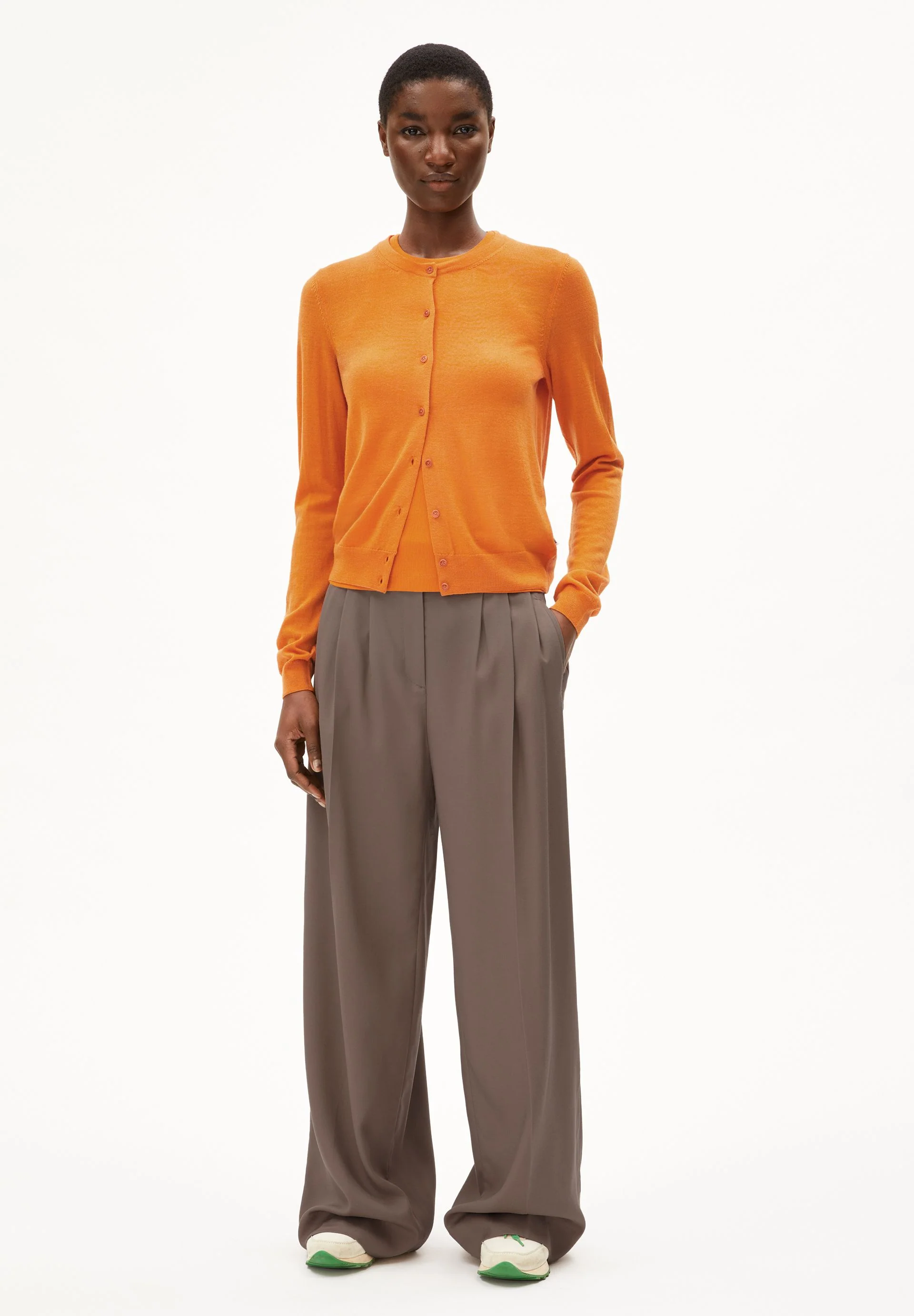 OPHALIAA MERINO STRICKJACKE | amberglow - Image 5