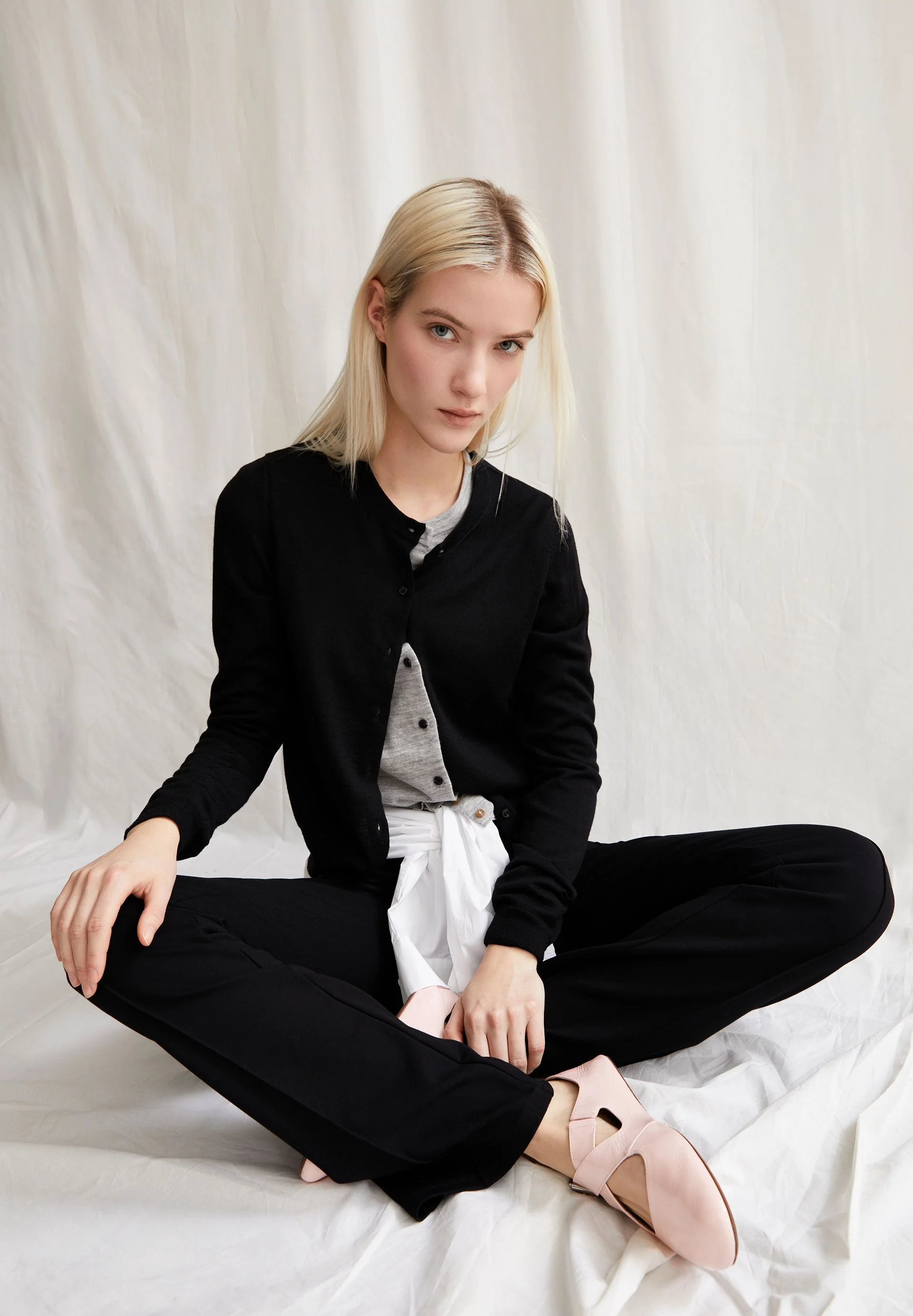 OPHALIAA MERINO STRICKJACKE | black - Image 4