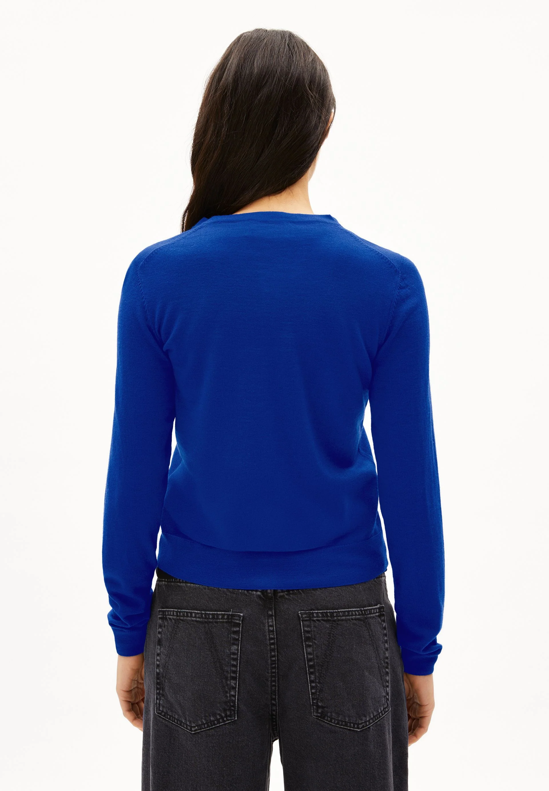 OPHALIAA MERINO STRICKJACKE | lapis blue - Image 2