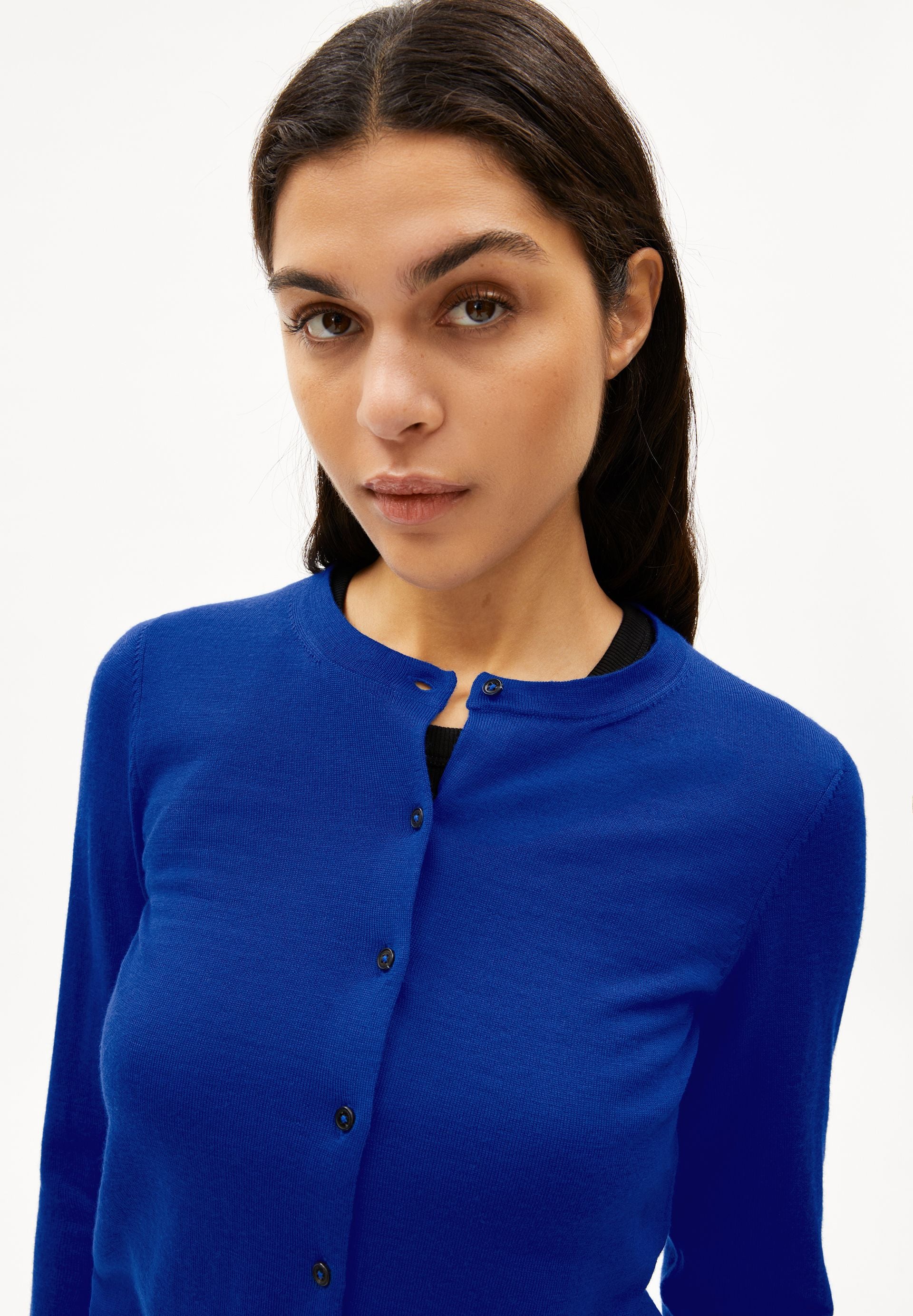 OPHALIAA MERINO STRICKJACKE | lapis blue - Image 3
