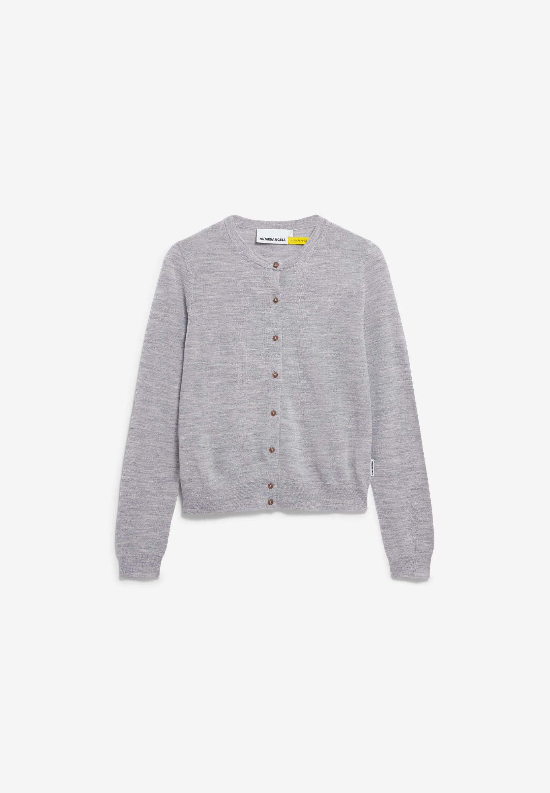 OPHALIAA MERINO STRICKJACKE | light grey melange - Image 7