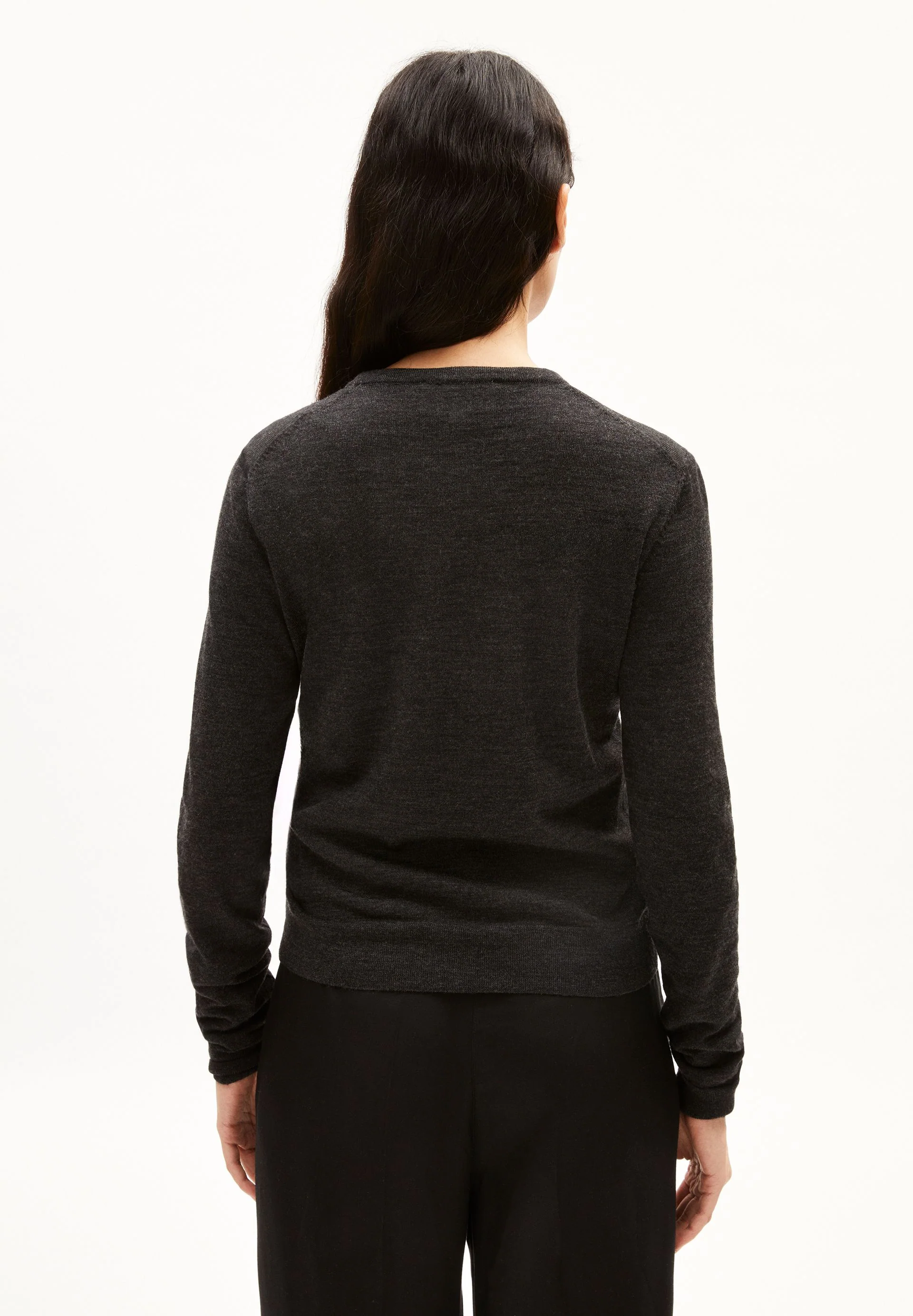 OPHALIAA MERINO STRICKJACKE | steel melange - Image 2