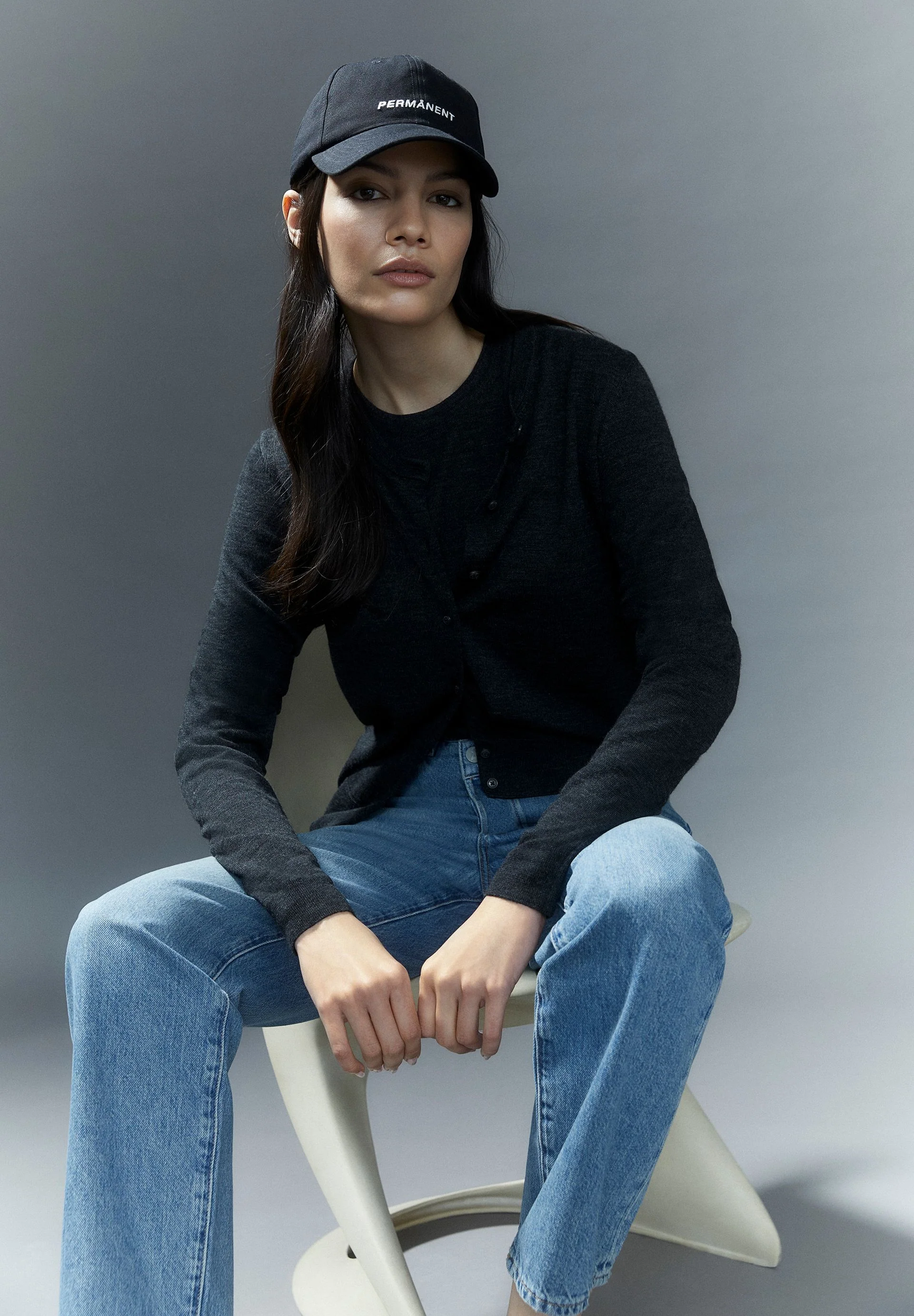 OPHALIAA MERINO STRICKJACKE | steel melange - Image 6