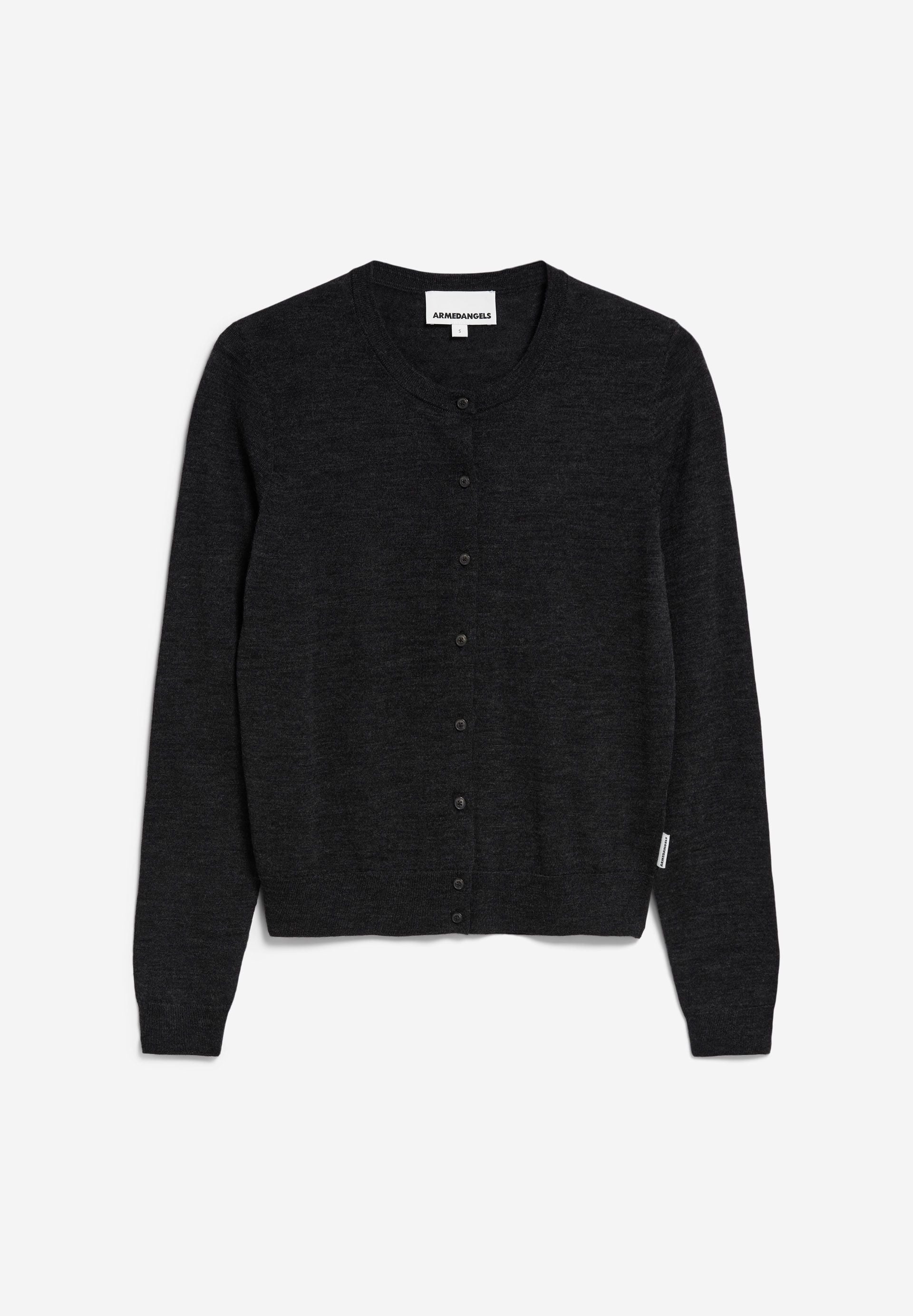 OPHALIAA MERINO STRICKJACKE | steel melange - Image 8