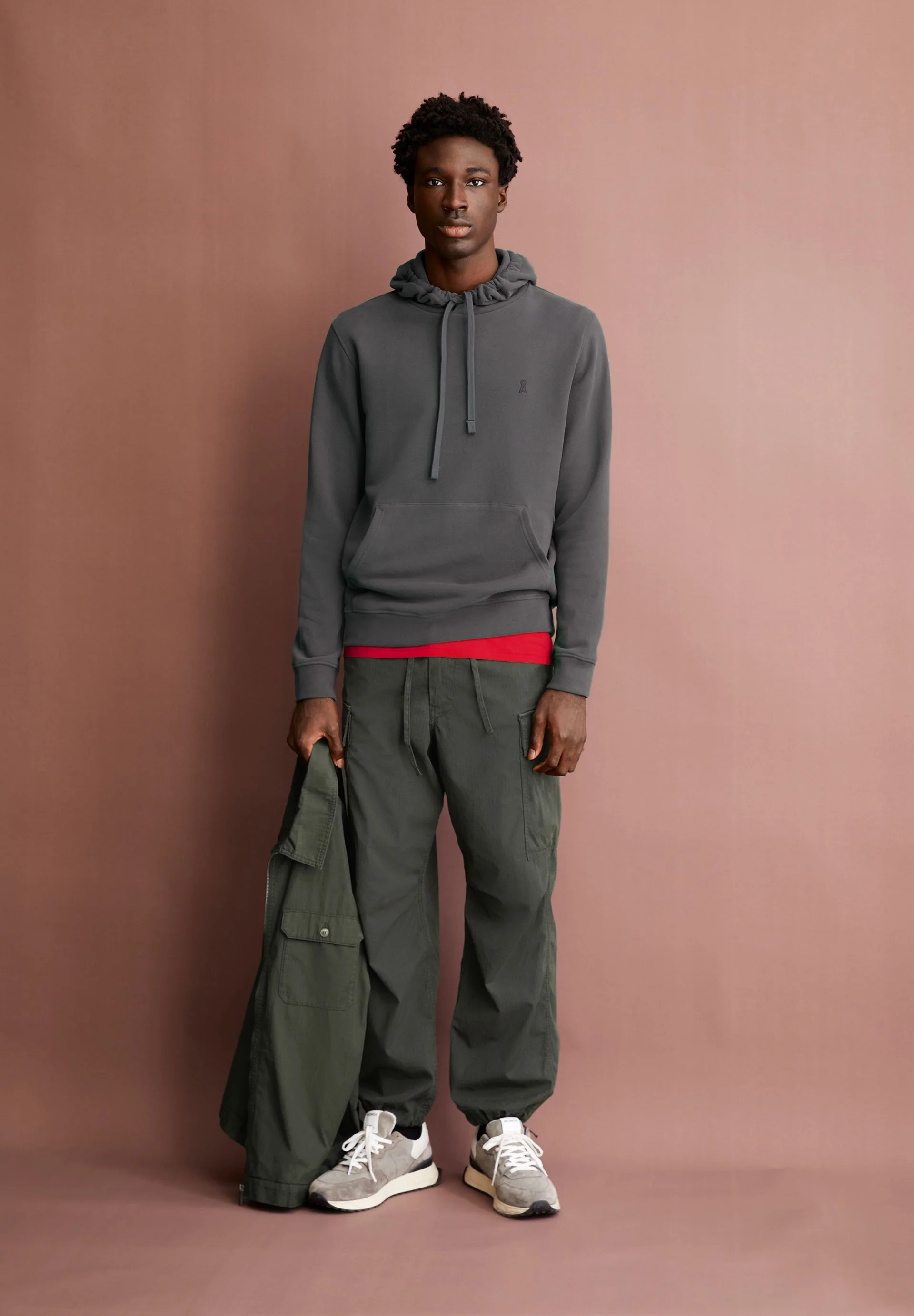 PAARLO FLEECE SWEATHOODIE | space steel - Image 4