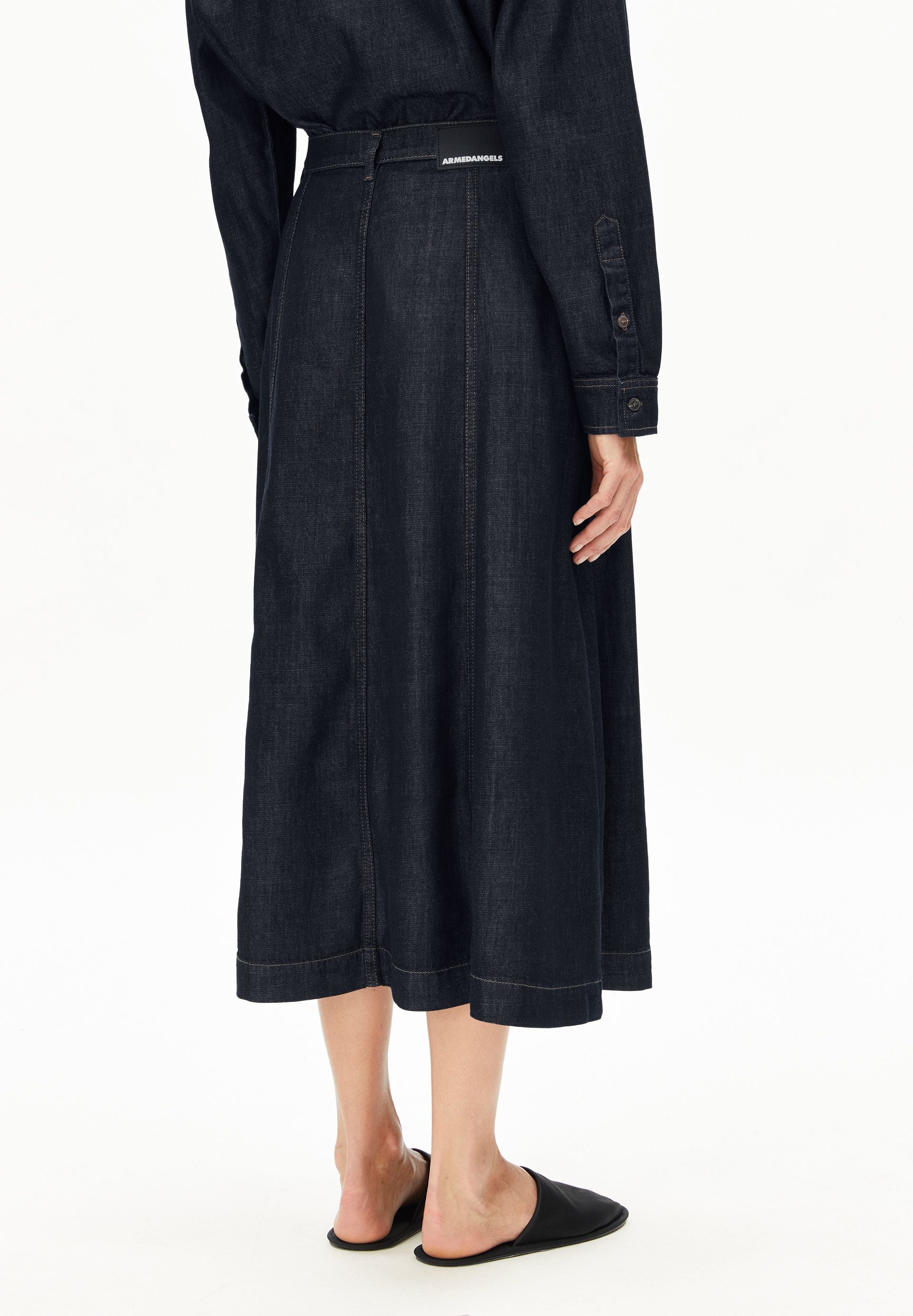 PANELLED JEANS-MIDI-ROCK | rinse - Image 2