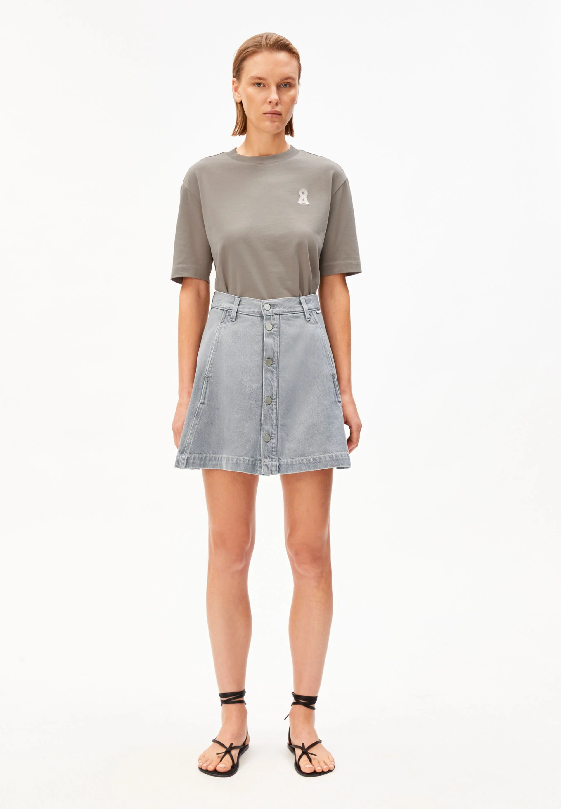 PANELLED JEANS-MINI-ROCK | loa - Image 5