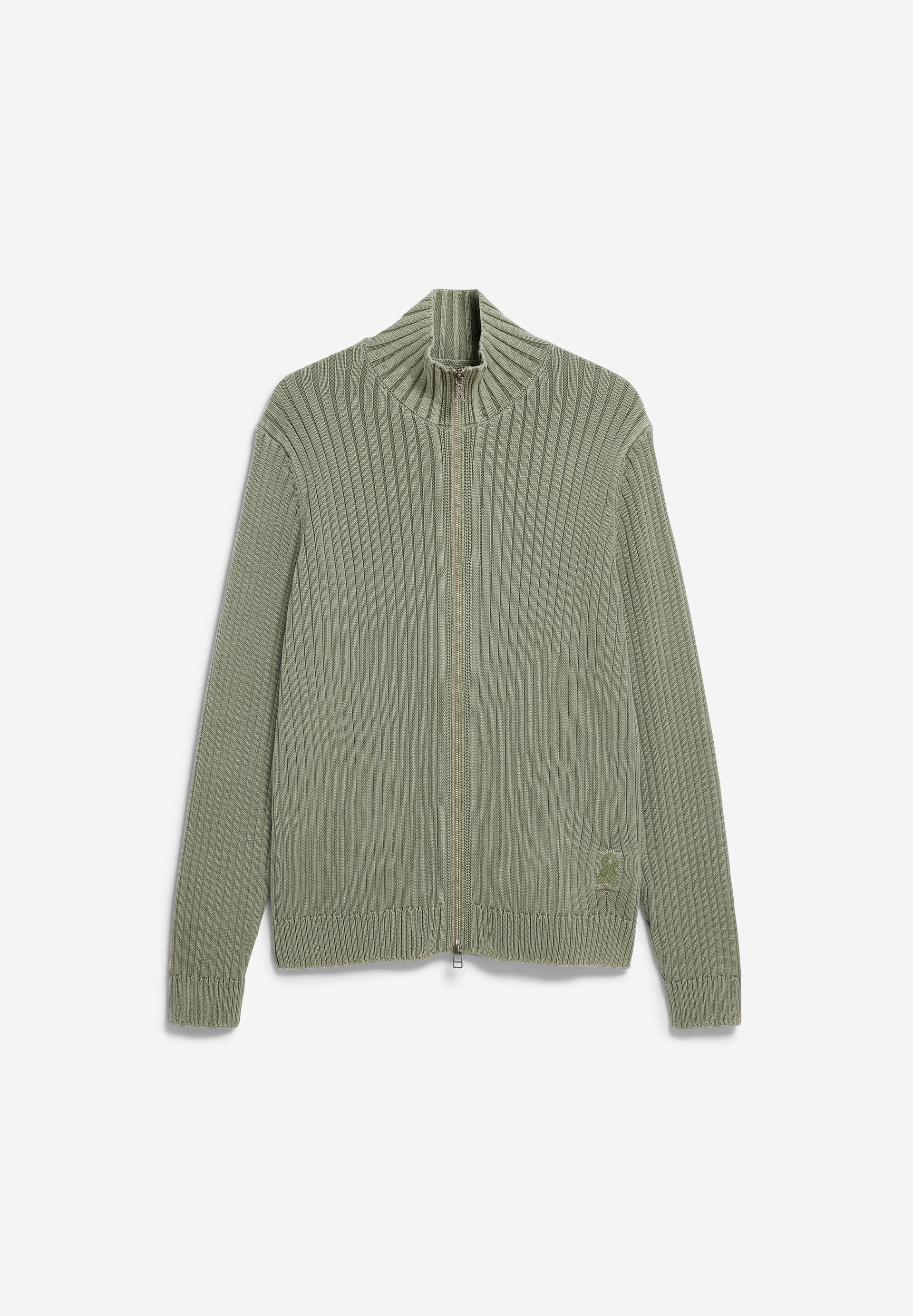 PIGMENT DYE STRICKJACKE | fatigue green - Image 6