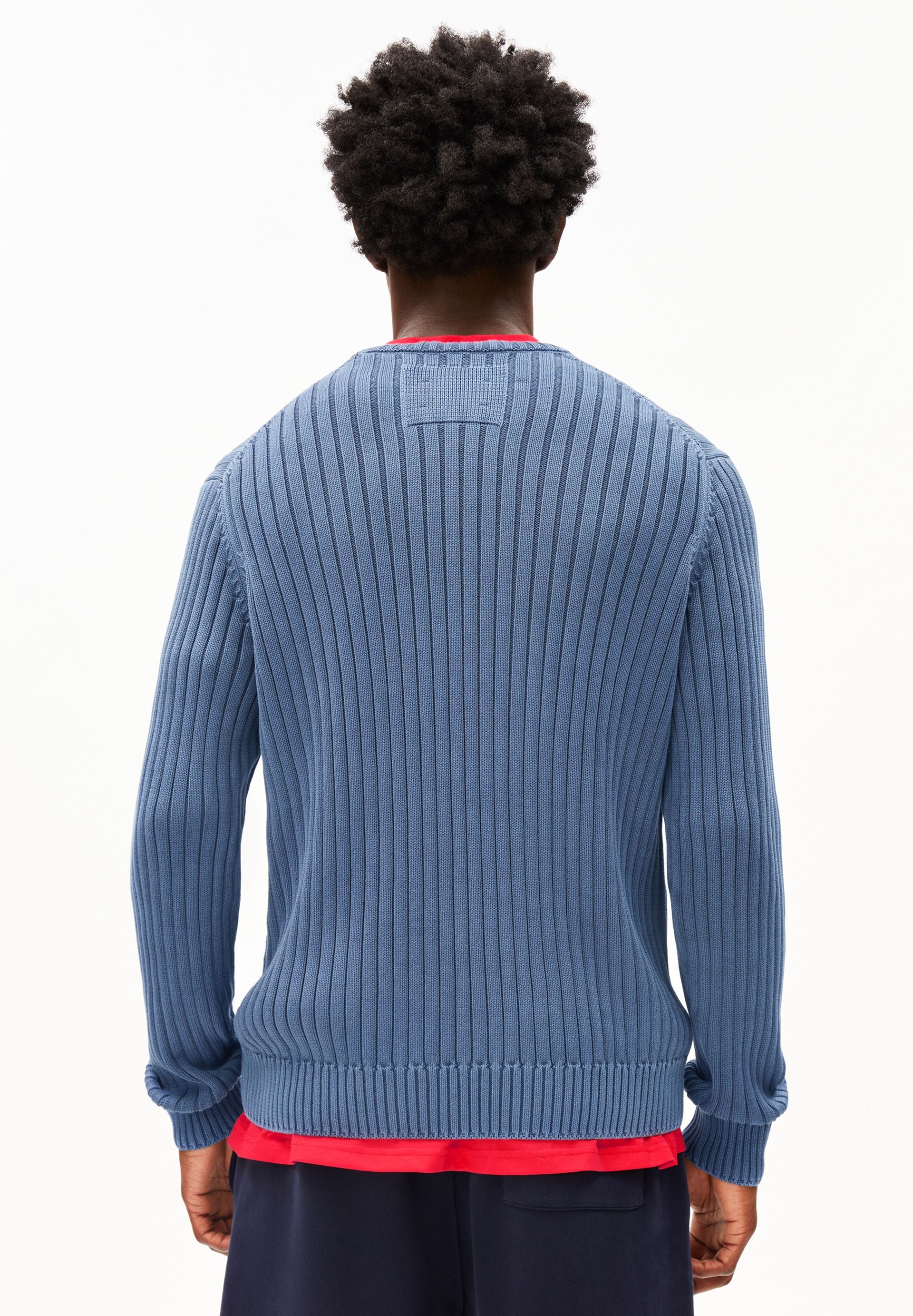PIGMENT DYE RIPP-STRICKPULLOVER | light tinted navy - Image 2