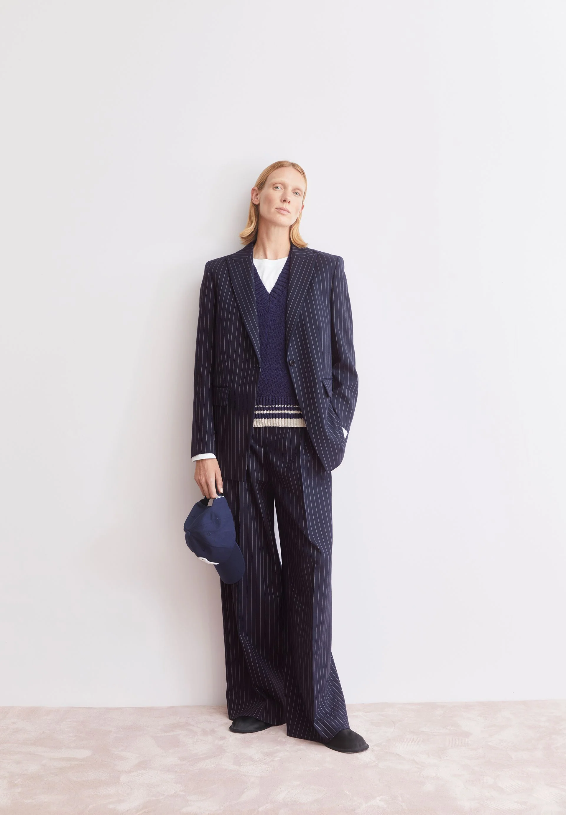 MIKULAA NADELSTREIFENBLAZER | night sky-white - Image 6