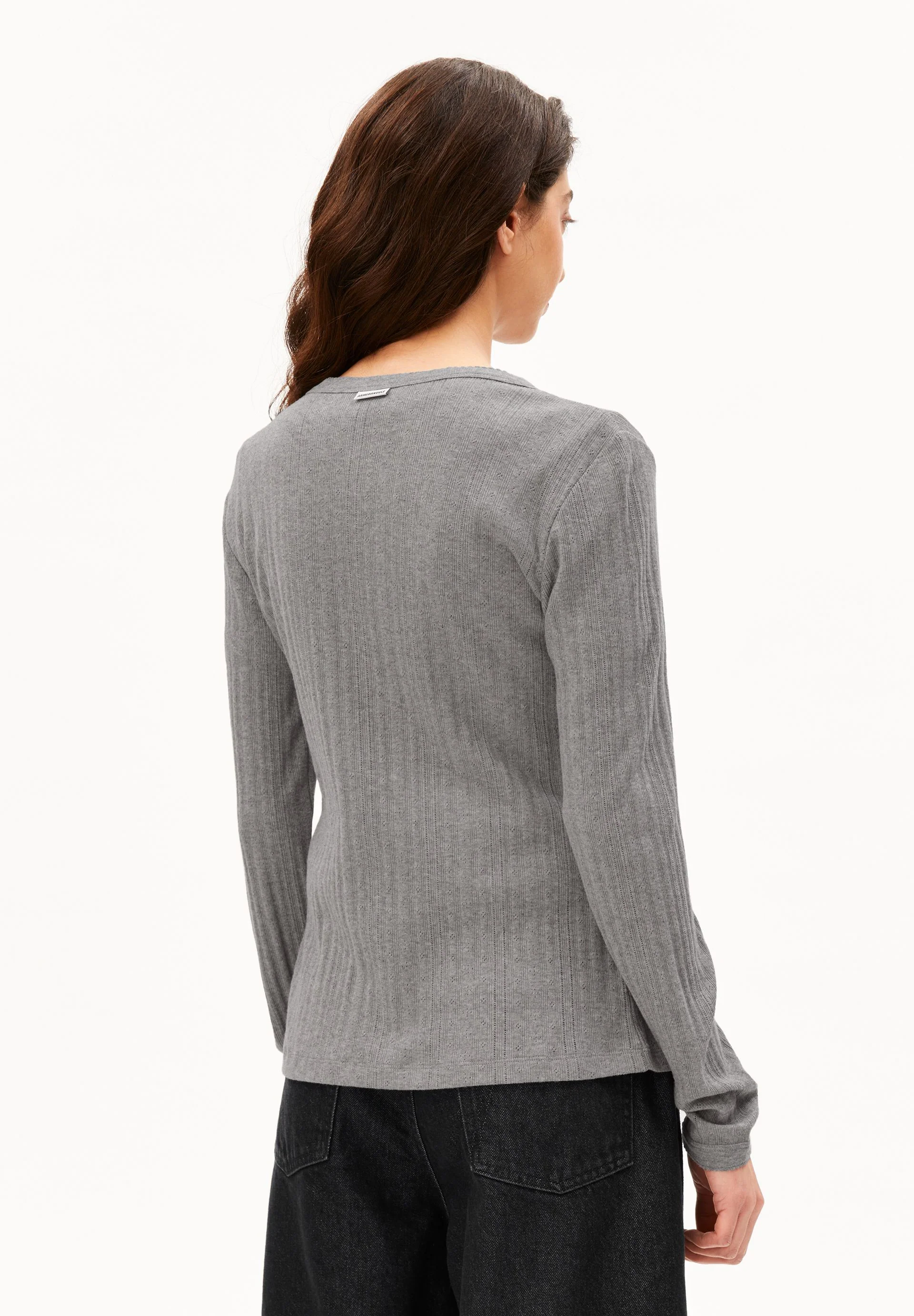 POINTELLE CARDIGAN | silver melange - Image 2