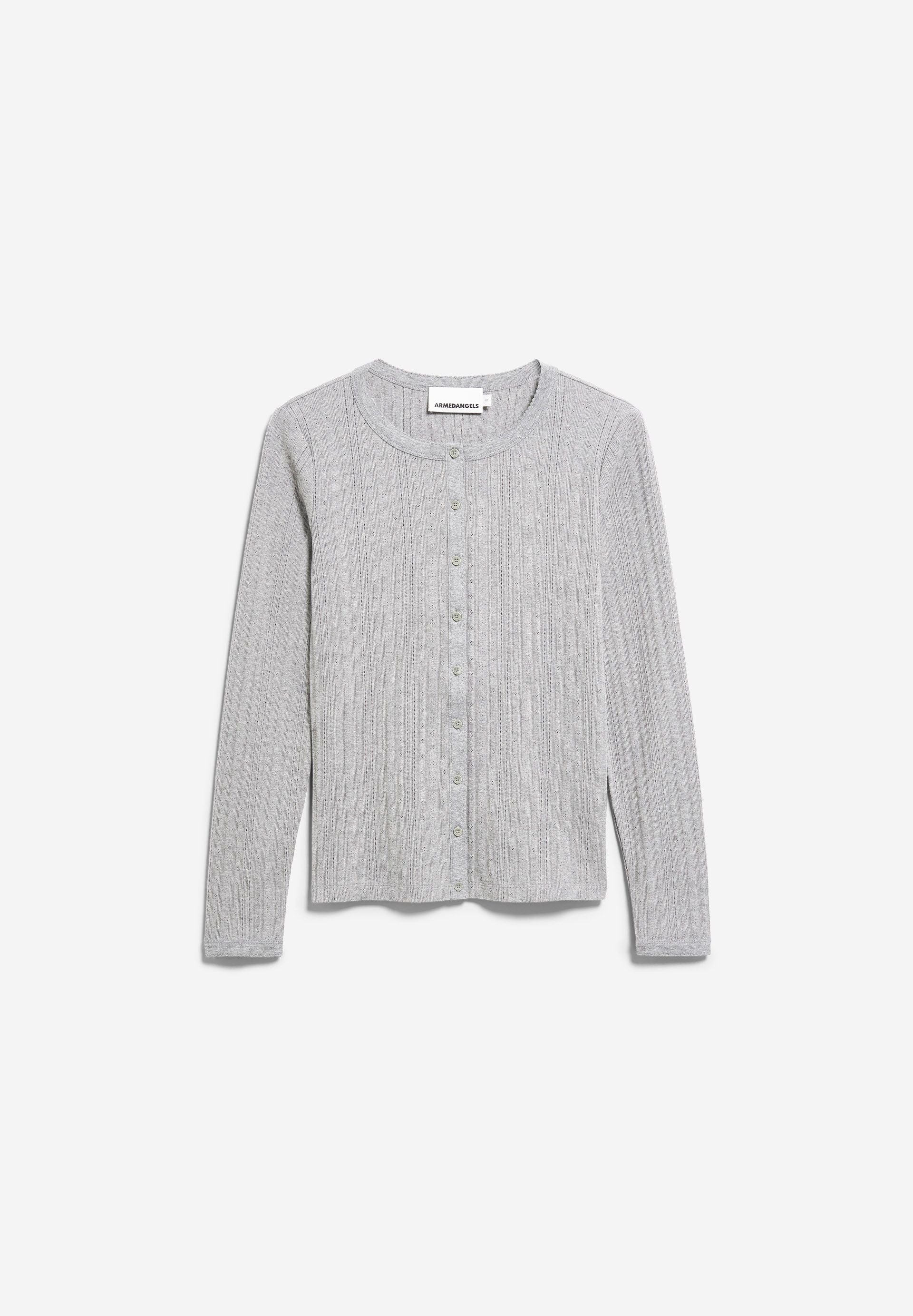 POINTELLE CARDIGAN | silver melange - Image 6