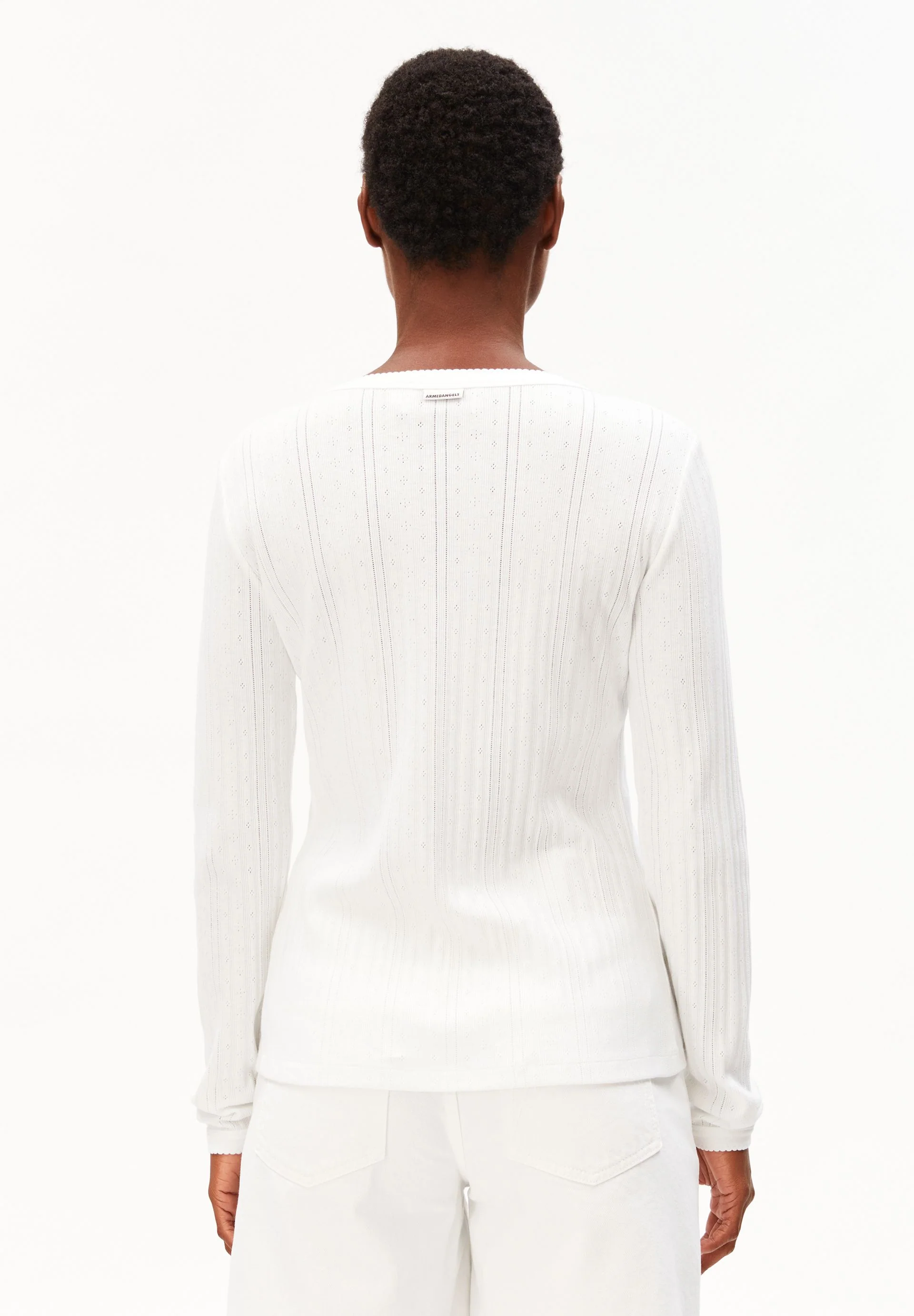 POINTELLE CARDIGAN | white - Image 2