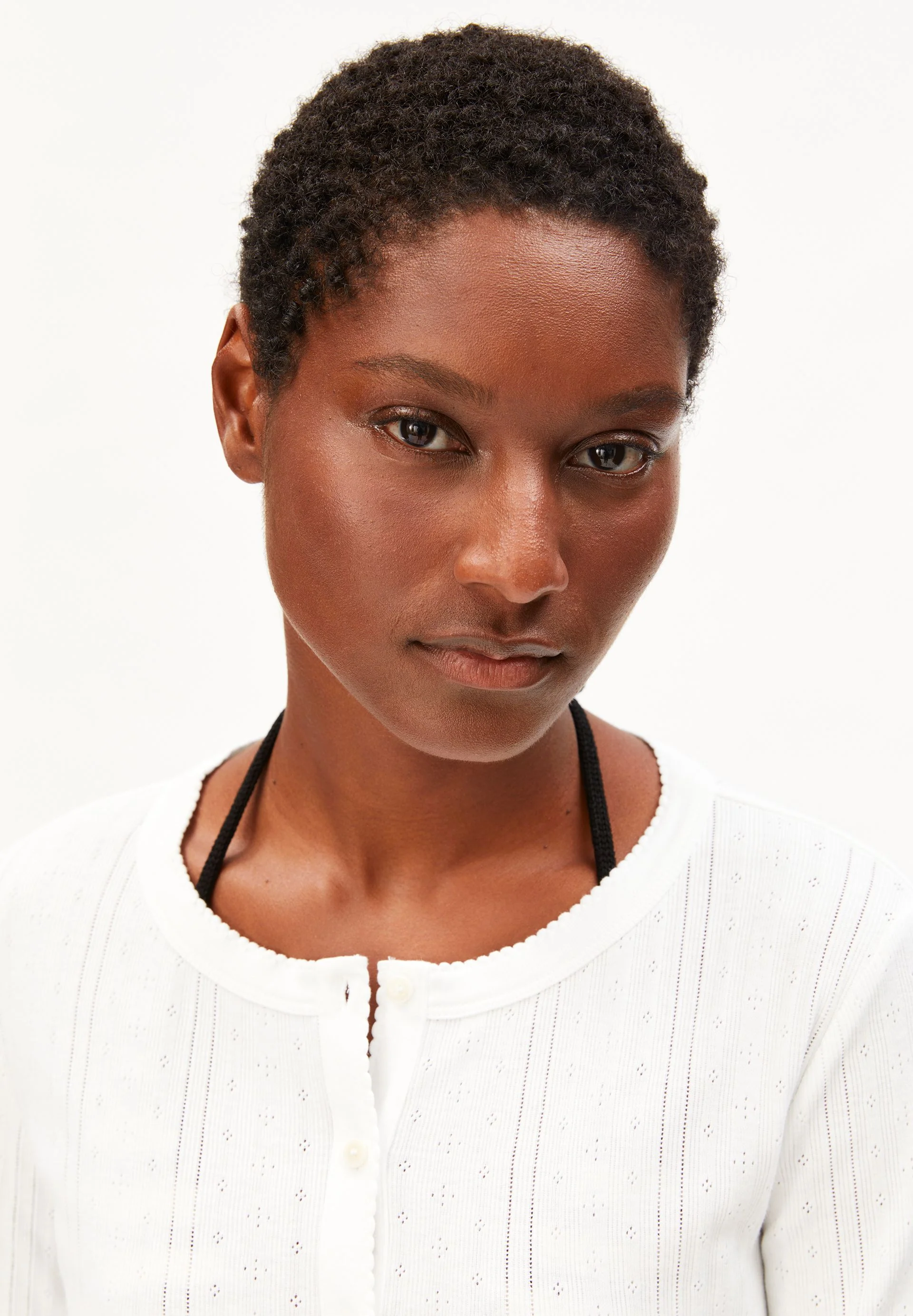 POINTELLE CARDIGAN | white - Image 3